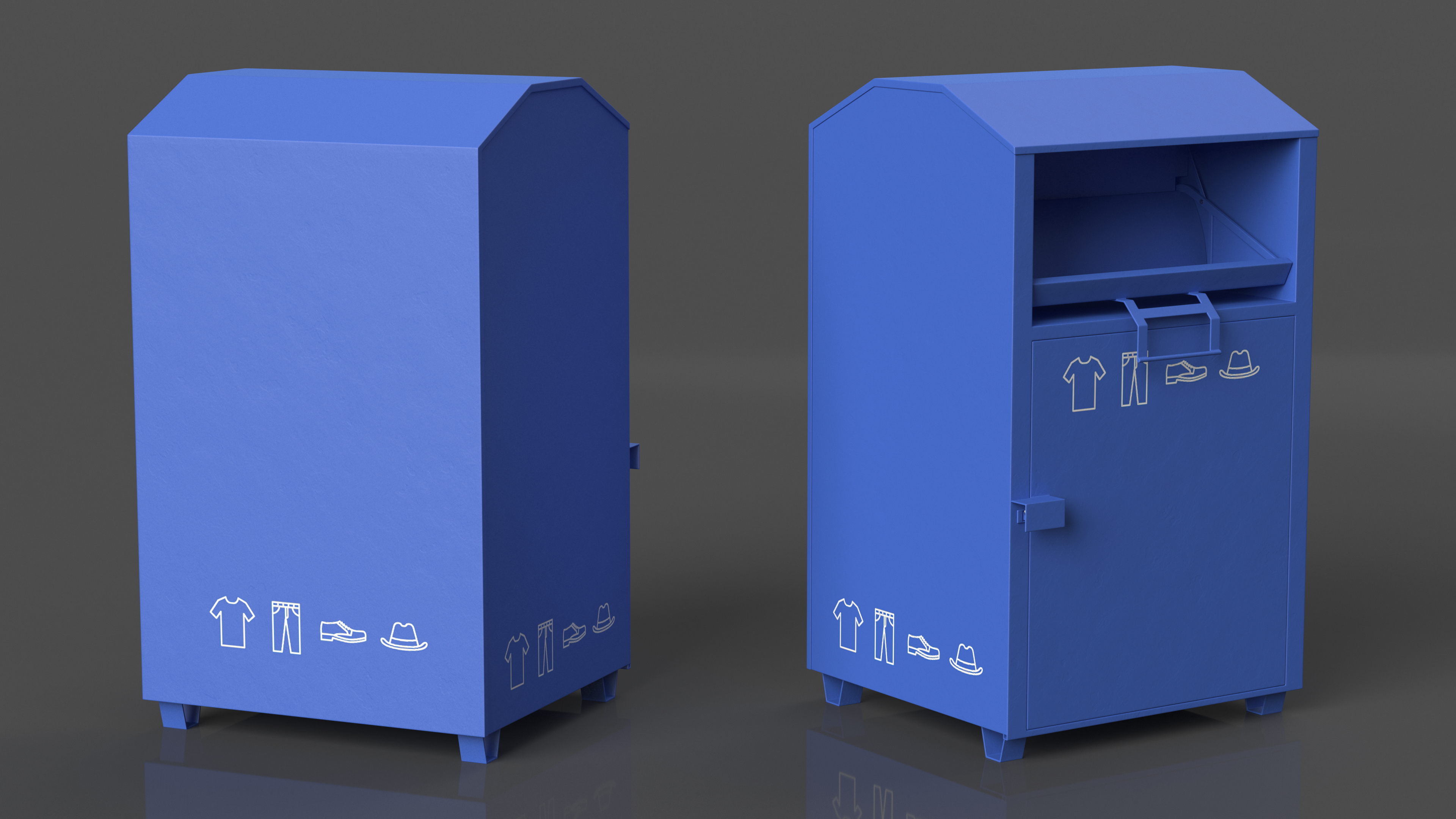 Clothing Drop Box Blue 3D