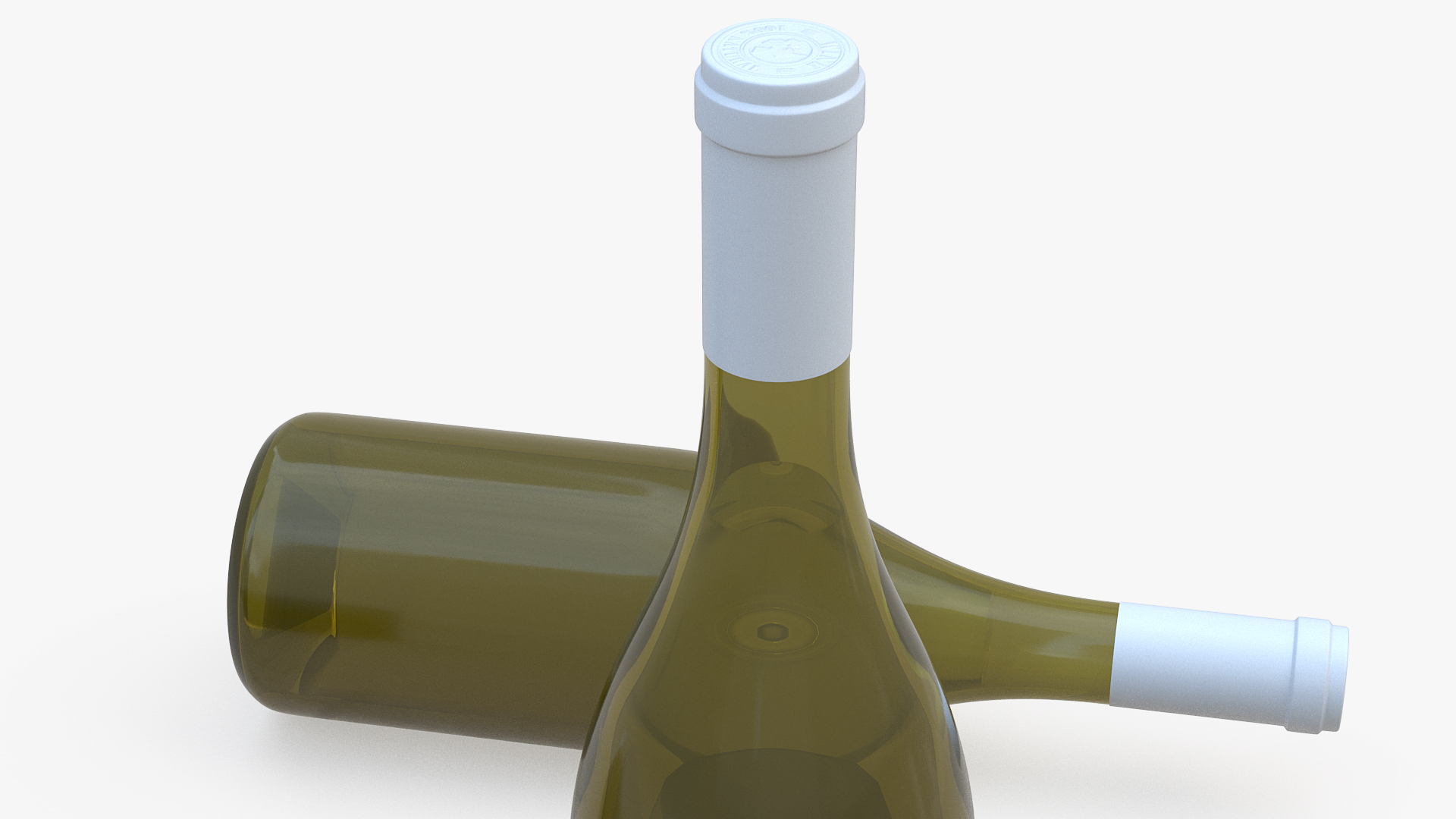 White Wine Bottle 3D