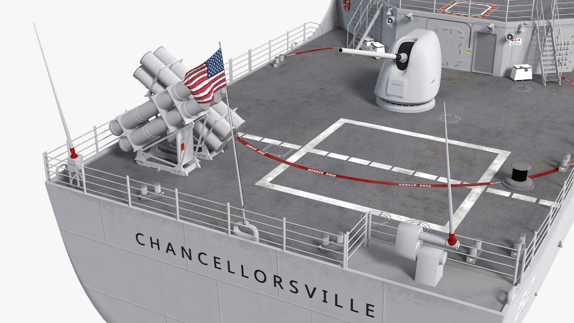 USS Battleship Chancellorsville CG-62 3D