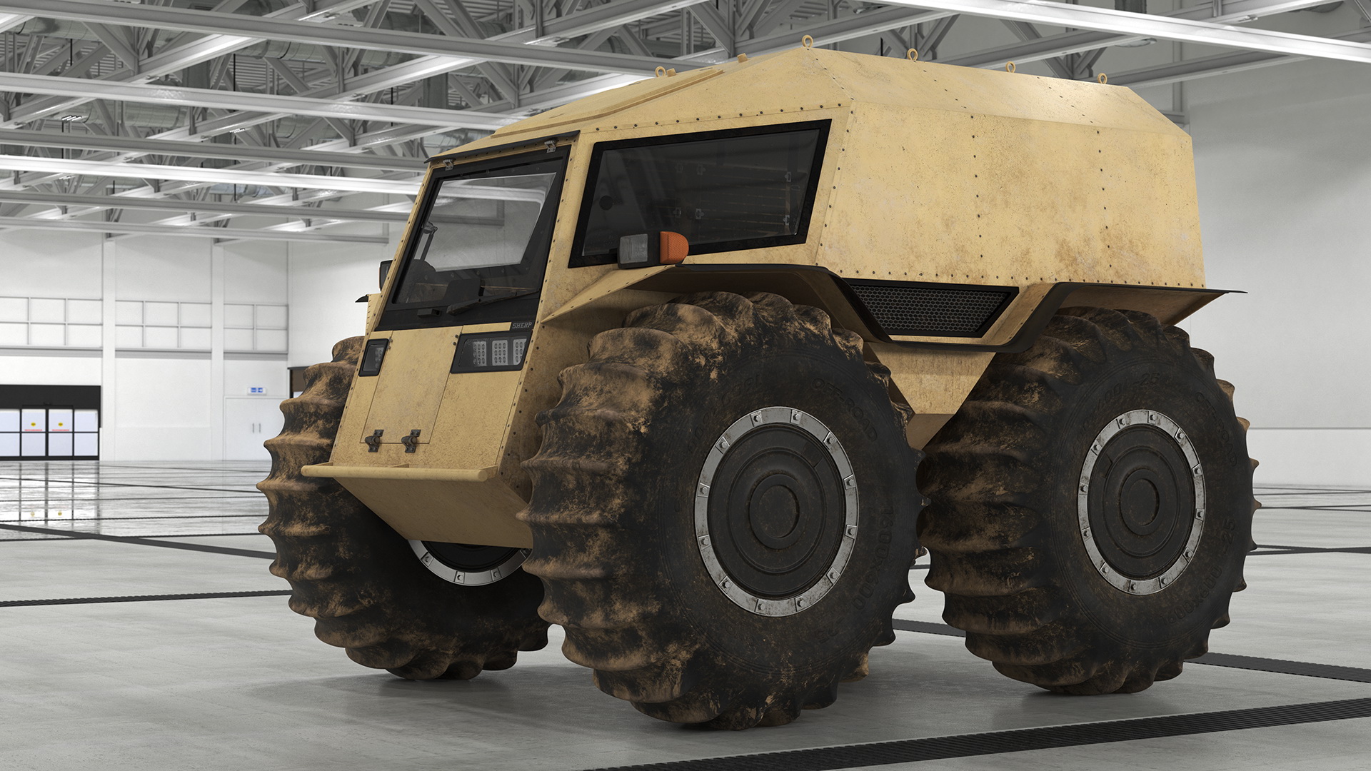 Dirt Off Road Sherp ATV Rigged for Maya 3D model