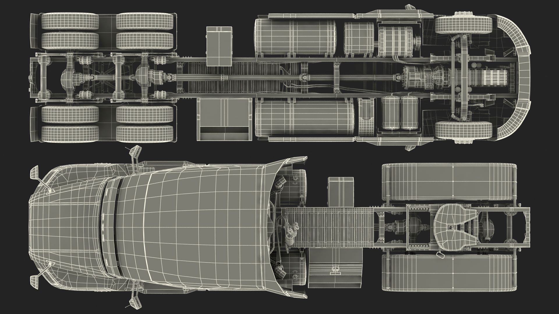 3D Semi Truck Generic model