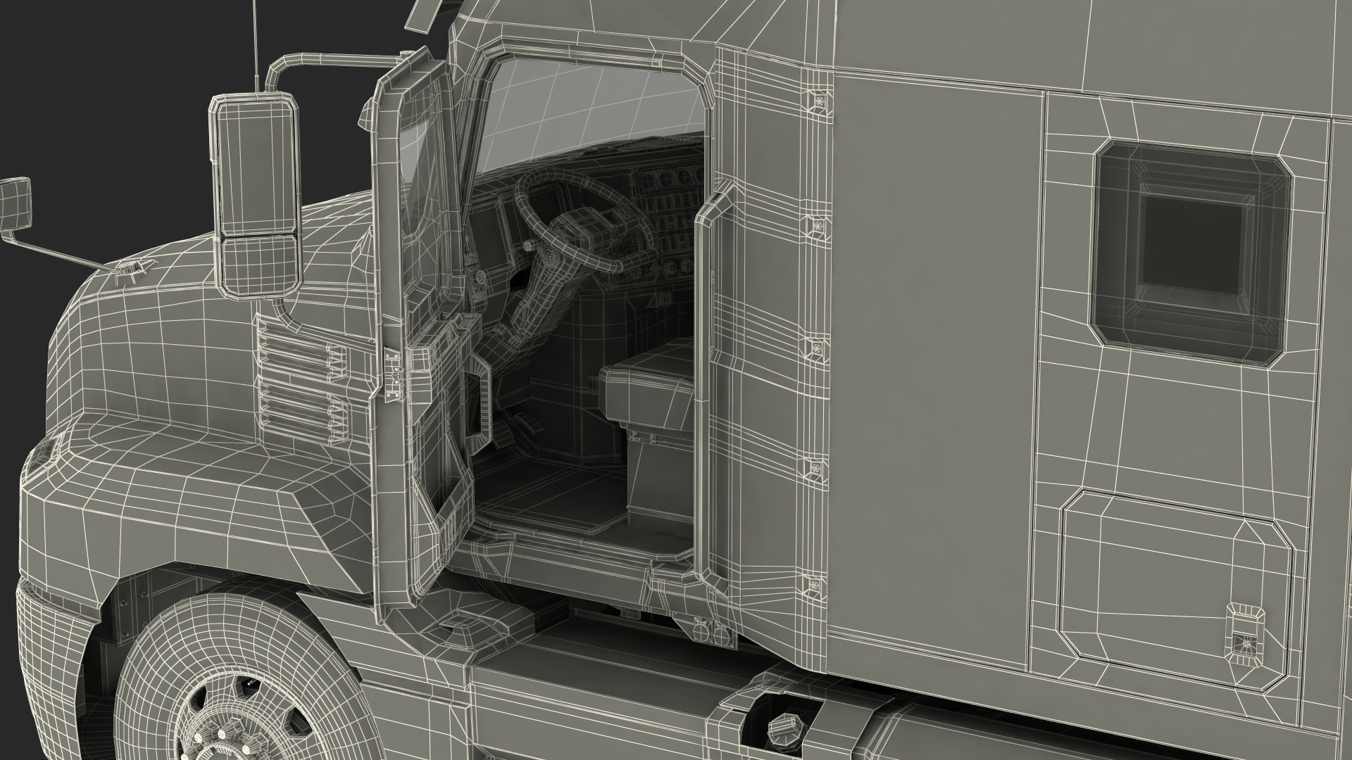 3D Semi Truck Generic model