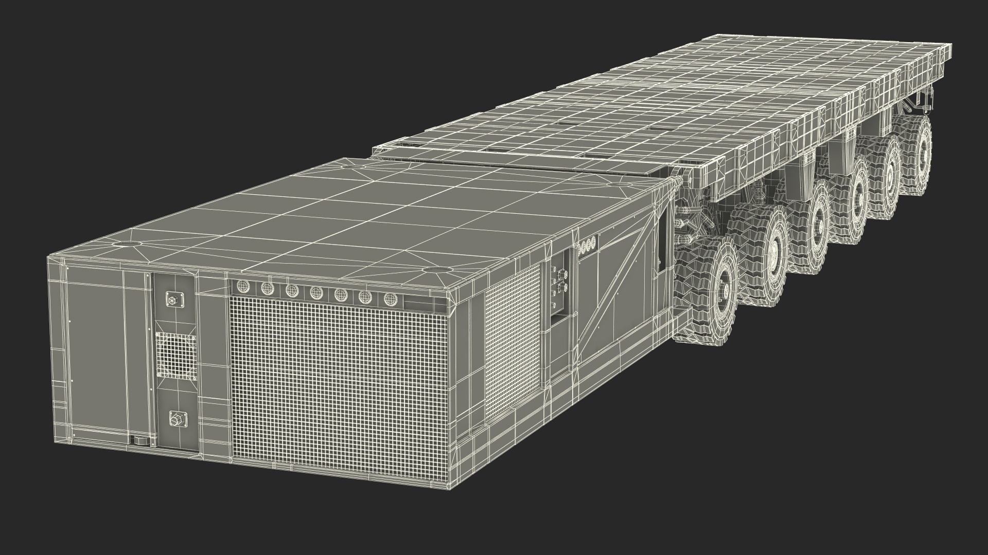 3D model Reach Stacker NC Nielsen Loading Concrete Slabs on a Trailer