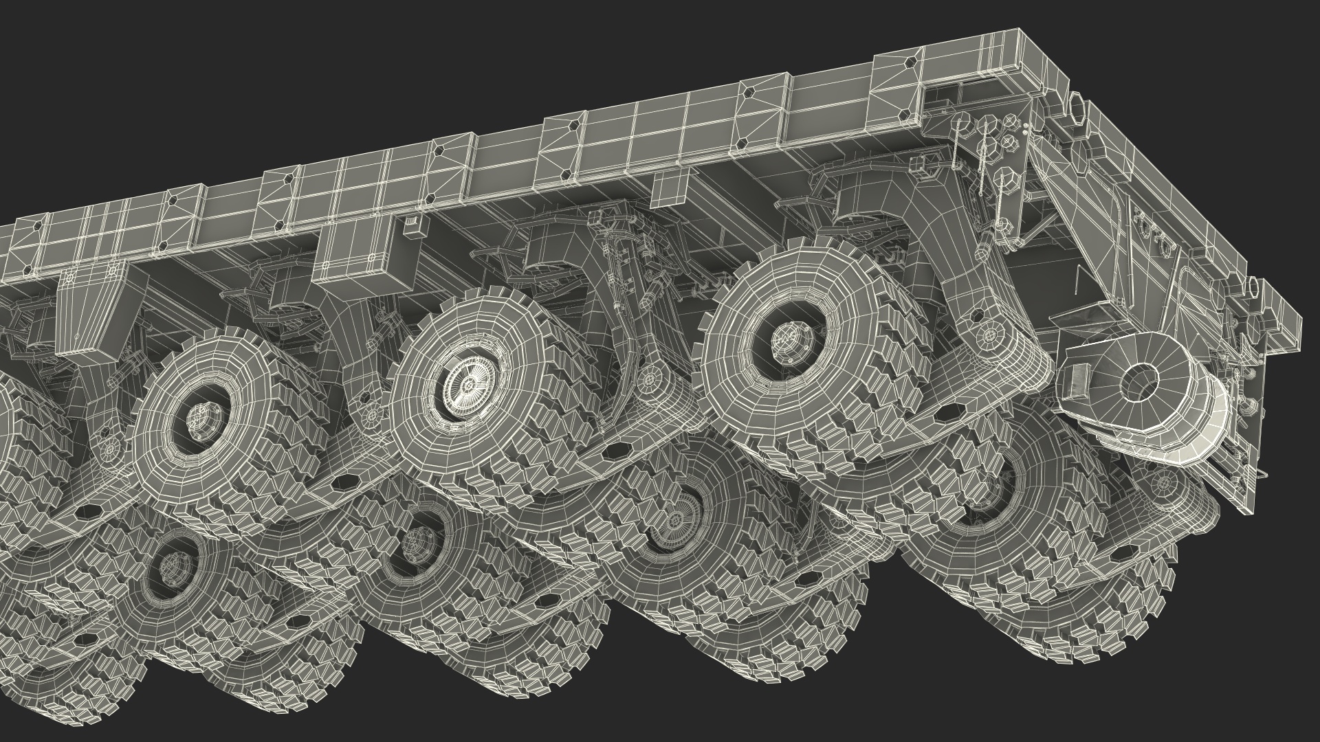 3D model Reach Stacker NC Nielsen Loading Concrete Slabs on a Trailer