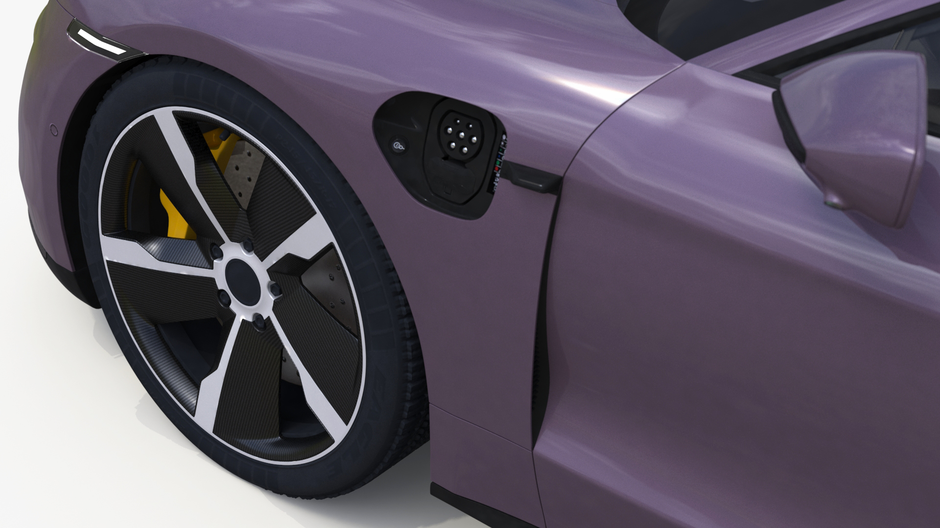 3D Electric Sports Car Sedan Lilac