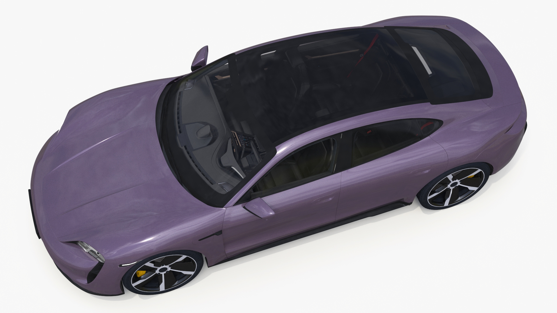 3D Electric Sports Car Sedan Lilac