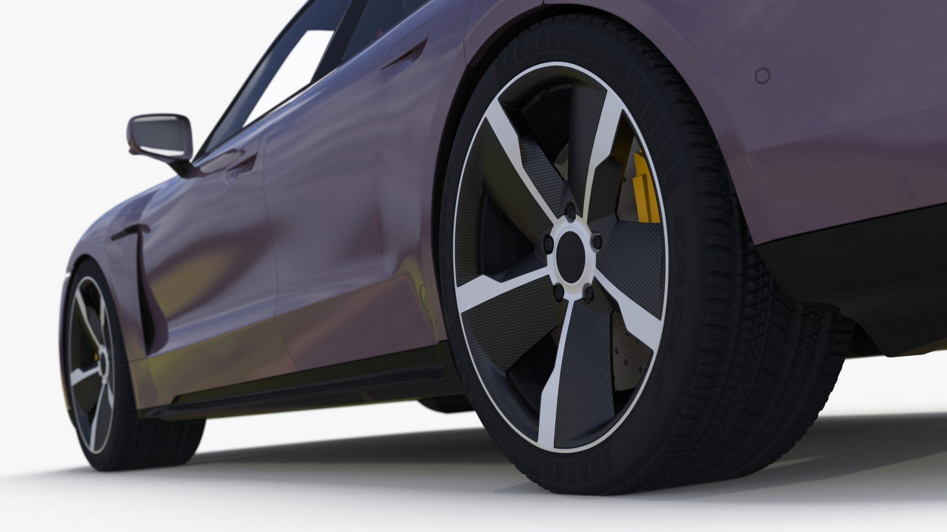 3D Electric Sports Car Sedan Lilac