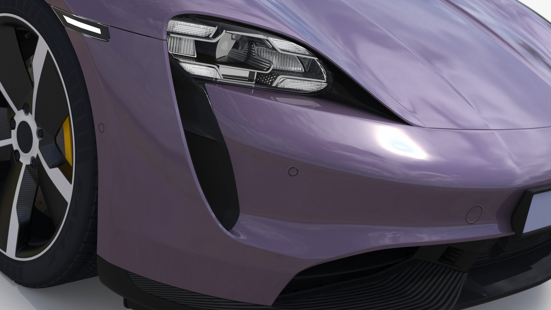 3D Electric Sports Car Sedan Lilac