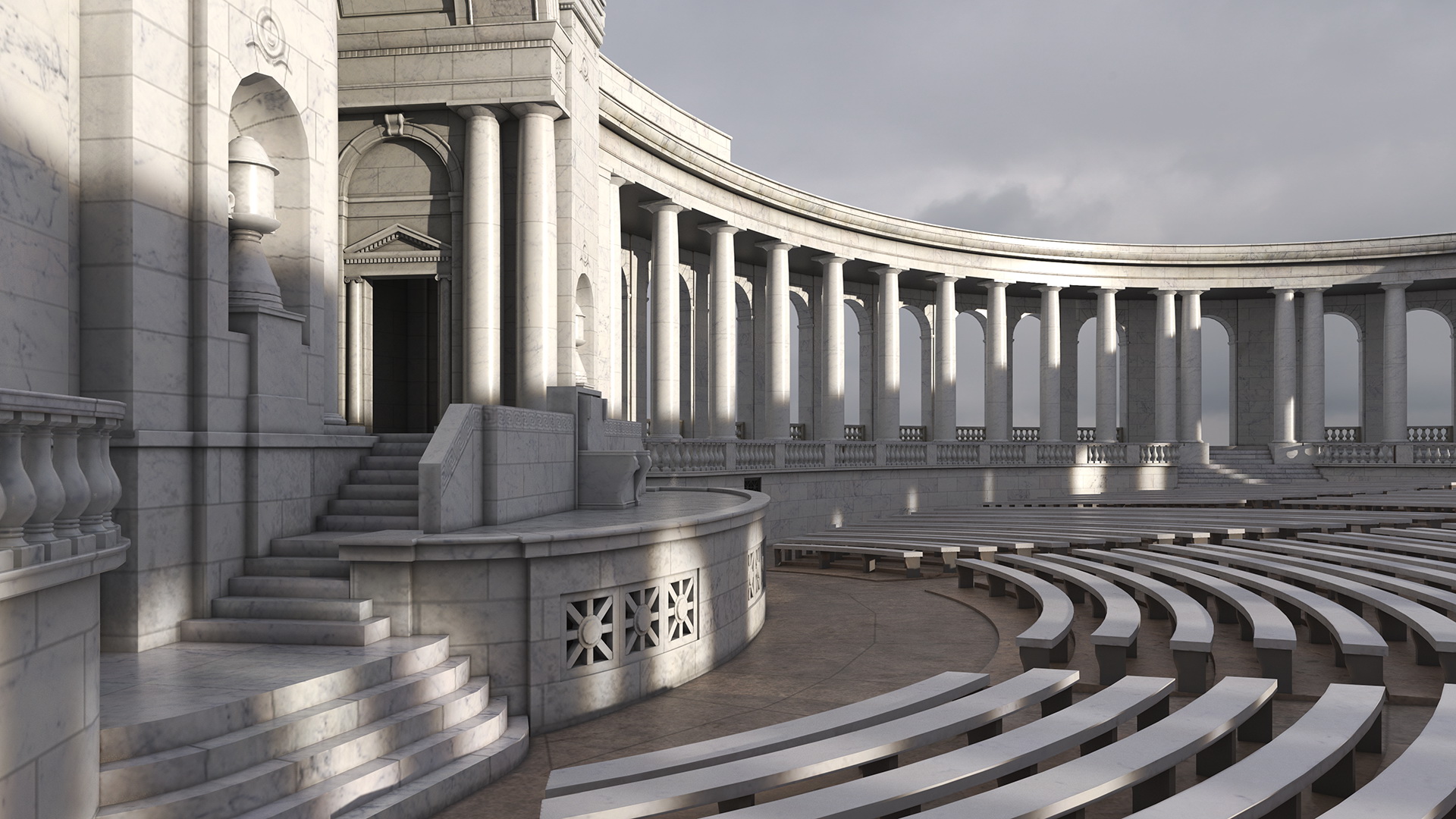 Arlington National Cemetery Memorial Amphitheater 3D model