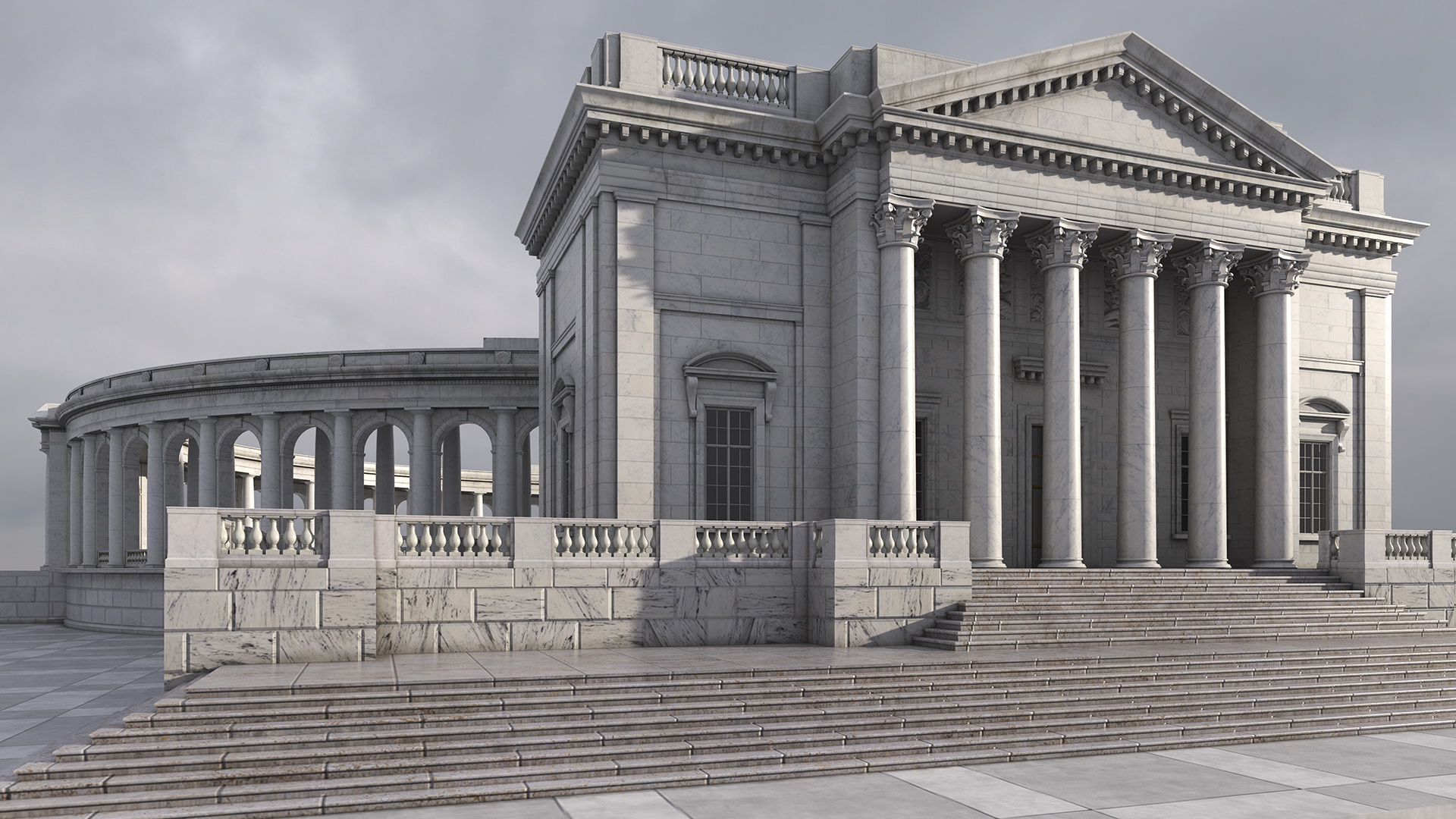 Arlington National Cemetery Memorial Amphitheater 3D model