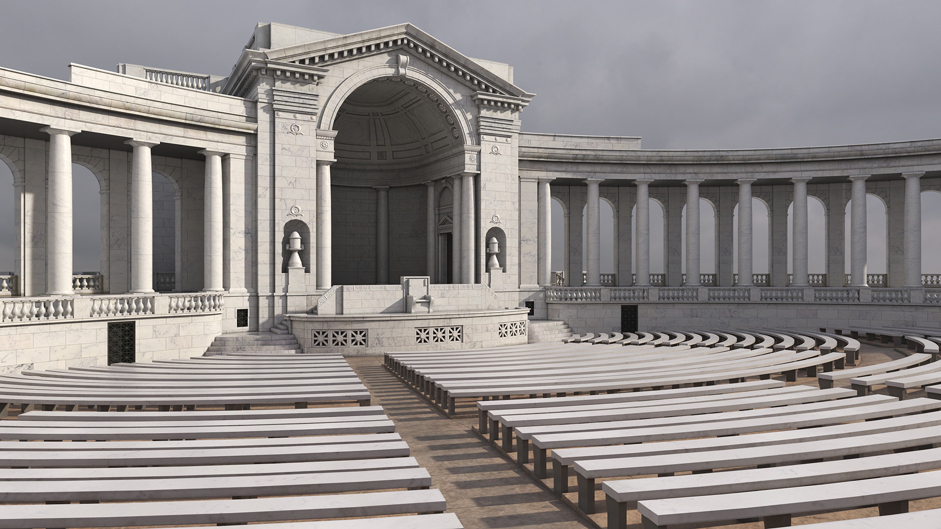 Arlington National Cemetery Memorial Amphitheater 3D model