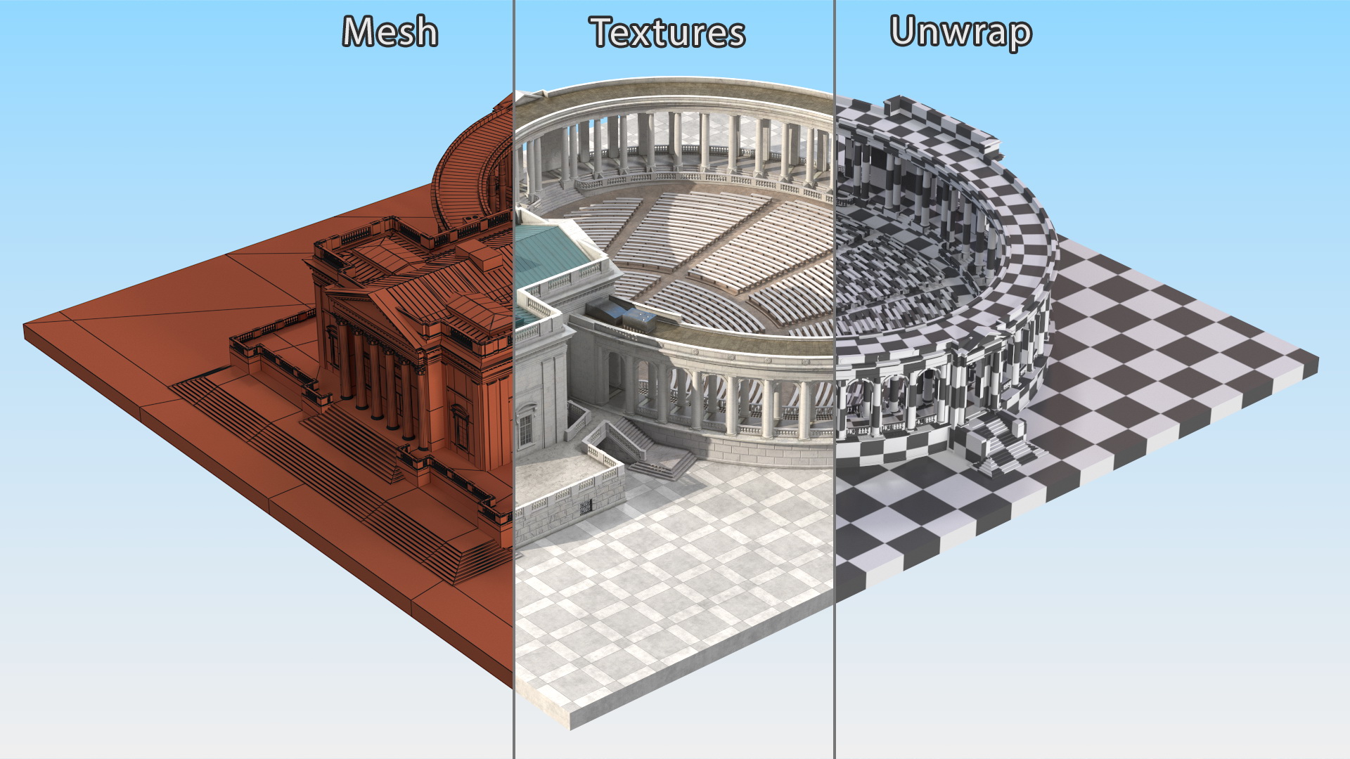 Arlington National Cemetery Memorial Amphitheater 3D model