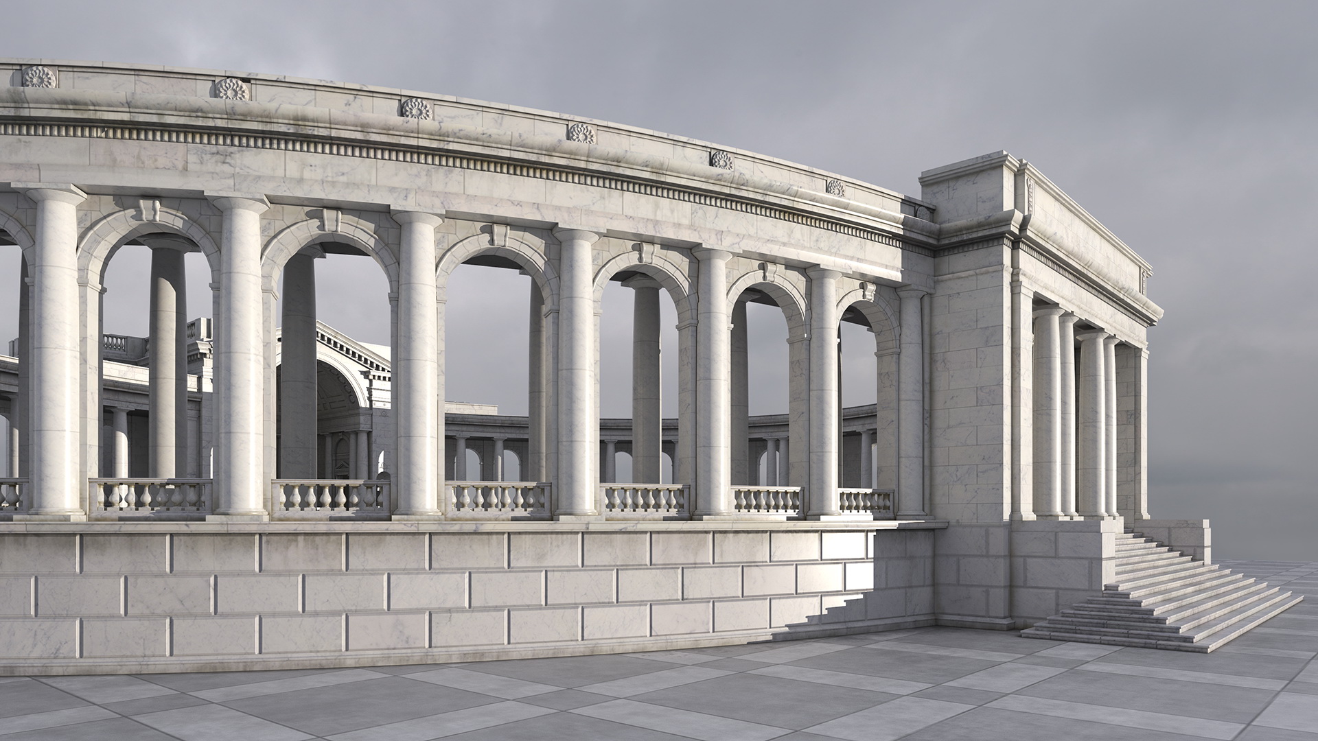 Arlington National Cemetery Memorial Amphitheater 3D model