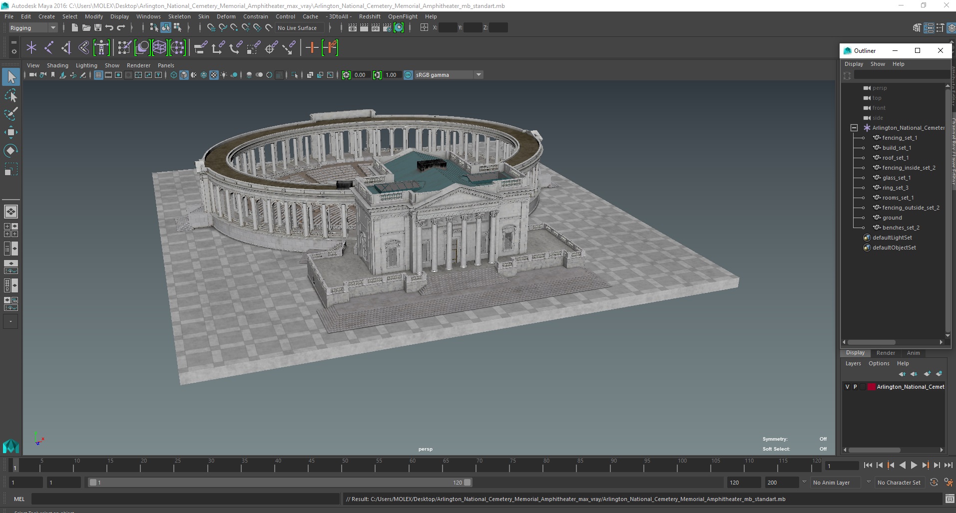 Arlington National Cemetery Memorial Amphitheater 3D model