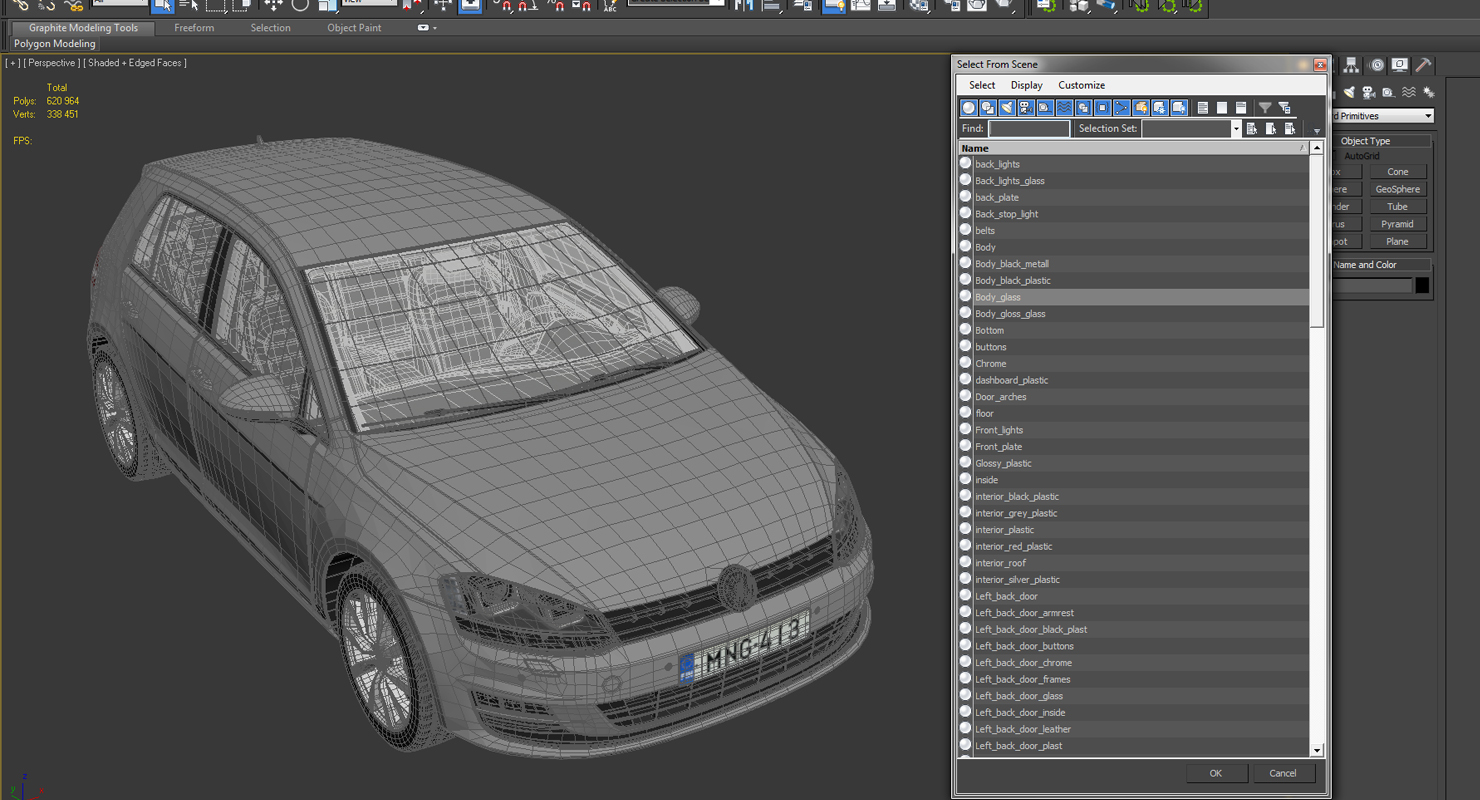 3D model Volkswagen Golf 2017