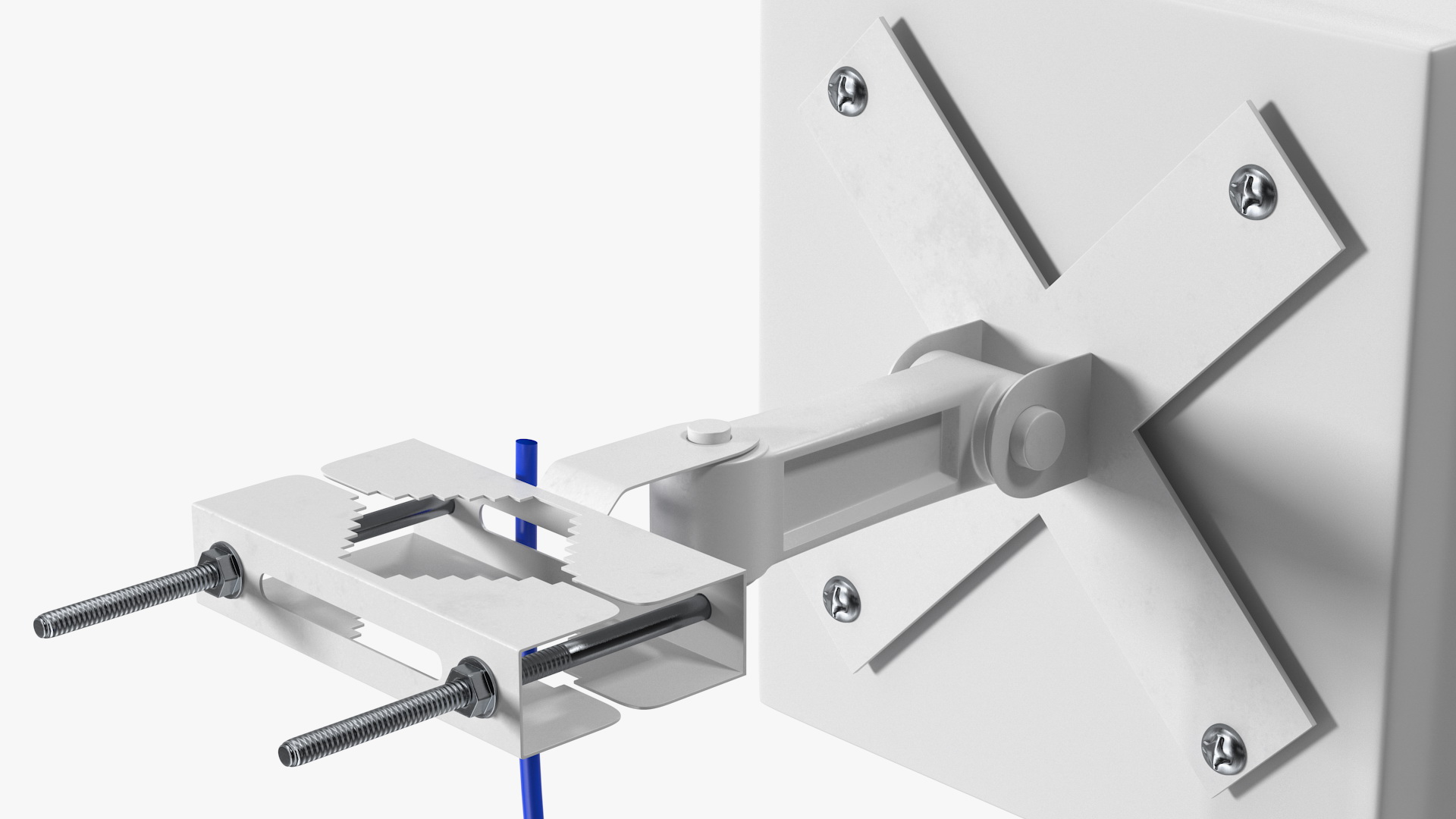 Micro Cell 5G Mobile Network Antenna on Post 3D model