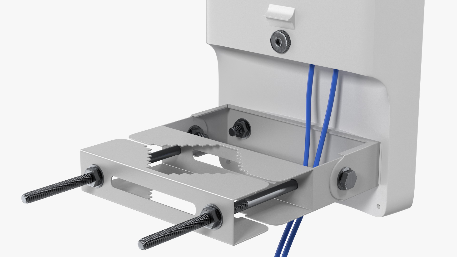 Micro Cell 5G Mobile Network Antenna on Post 3D model