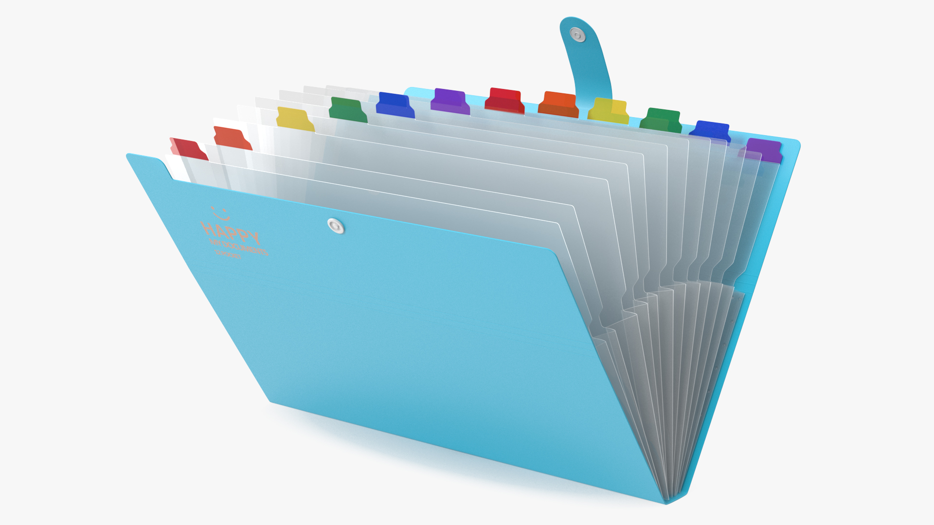 3D Expanding File Folder Open Blue