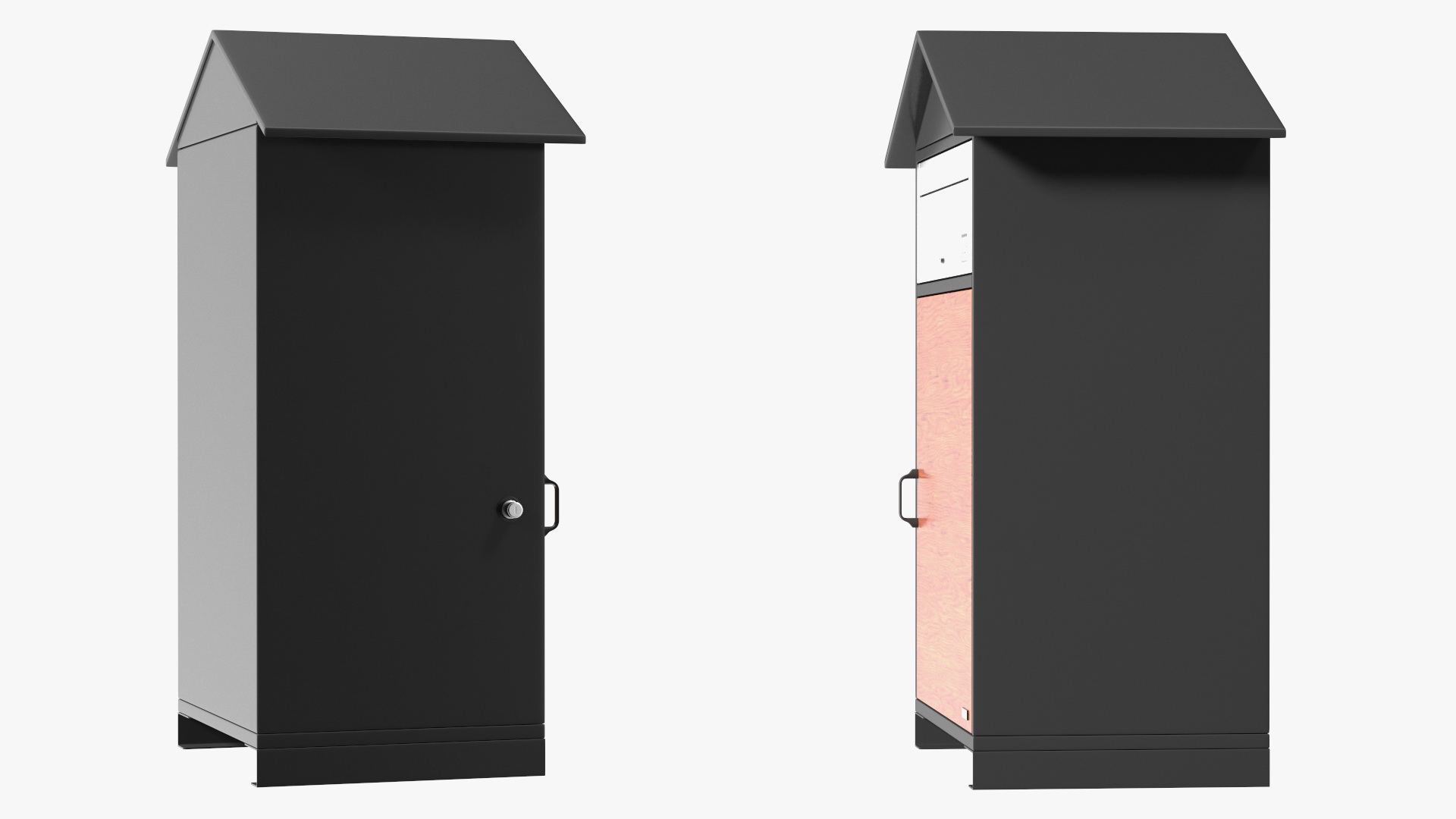 3D Parcel Drop Box Black