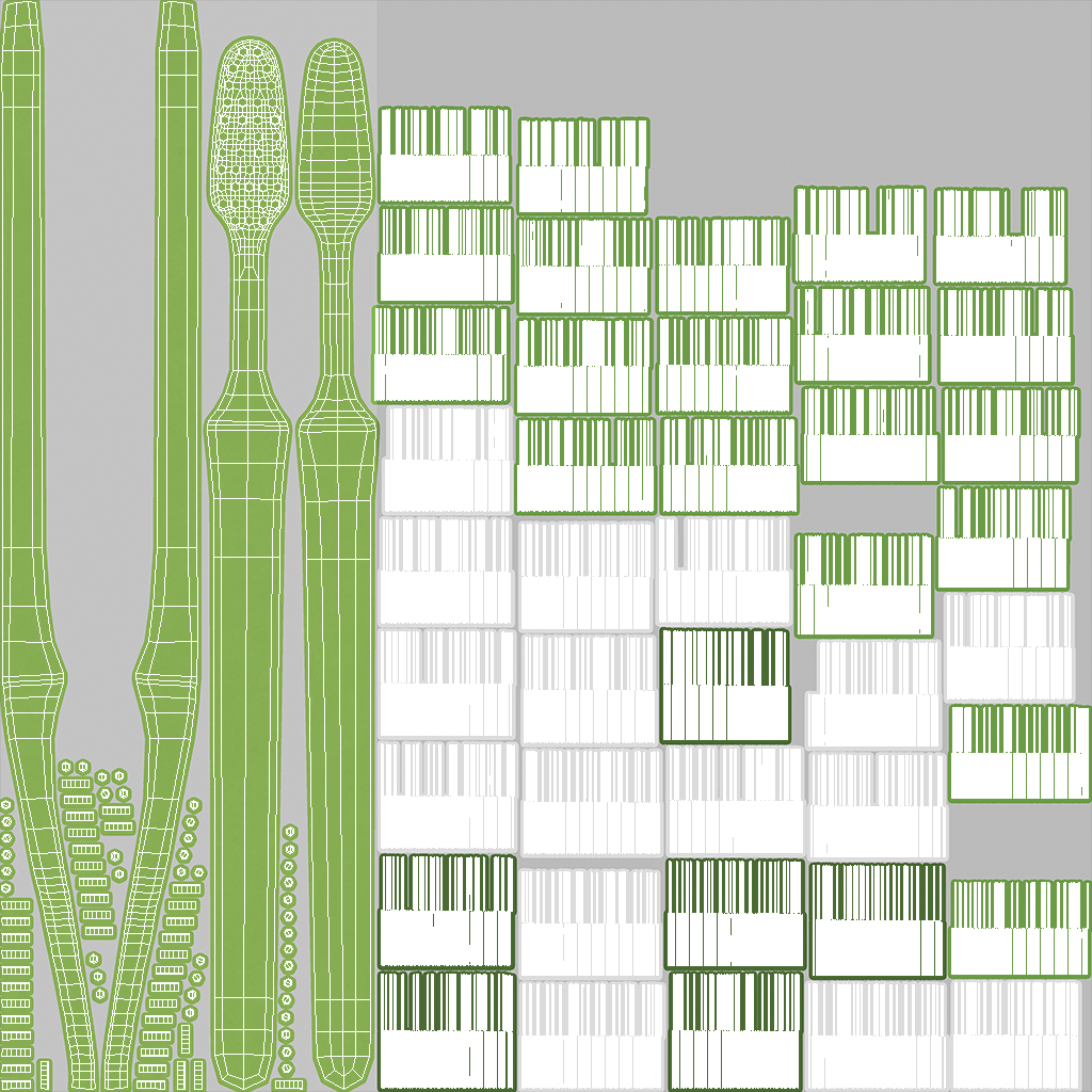 3D Plastic Toothbrush model