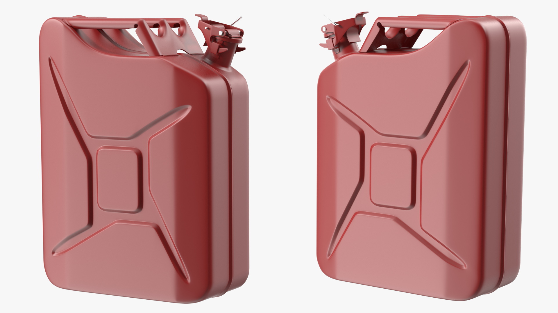 3D Steel Red Jerry Gas Can model