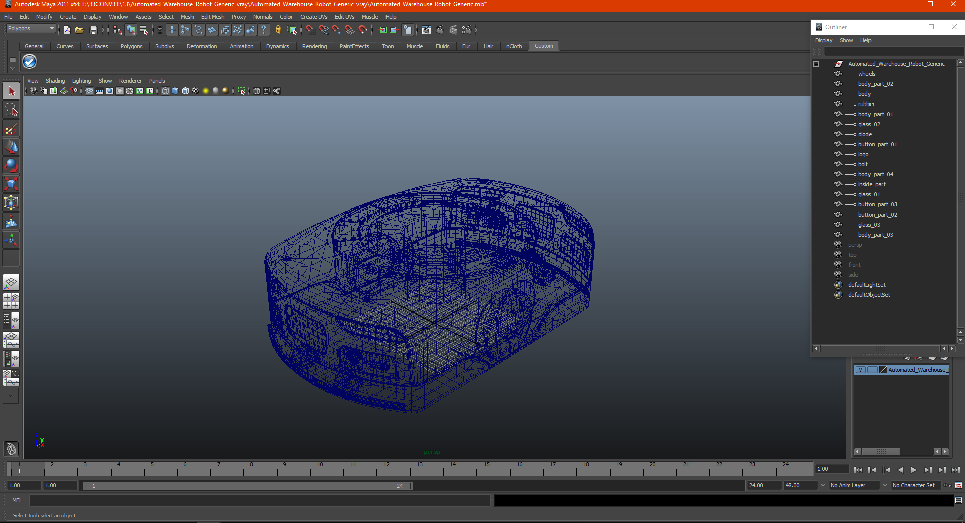 3D Automated Warehouse Robot Generic model