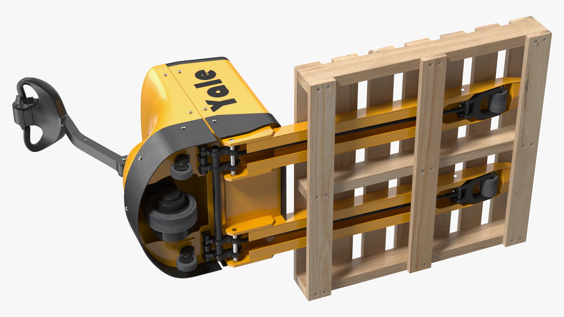 Self Propelled Electric Pallet Jack and Pallet Rigged for Cinema 4D 3D