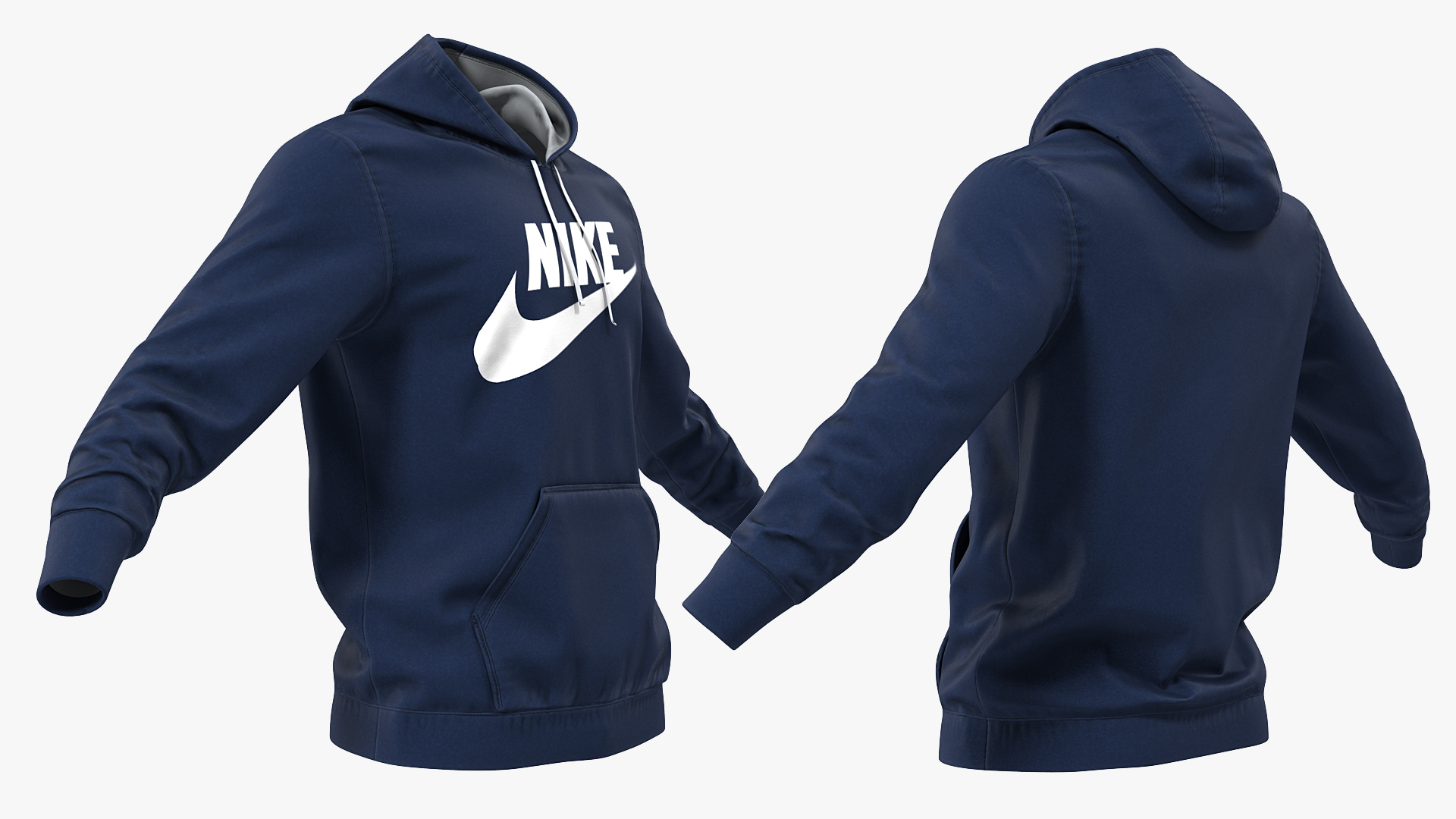 Blue Hoodie Nike Lowered Hood 3D model