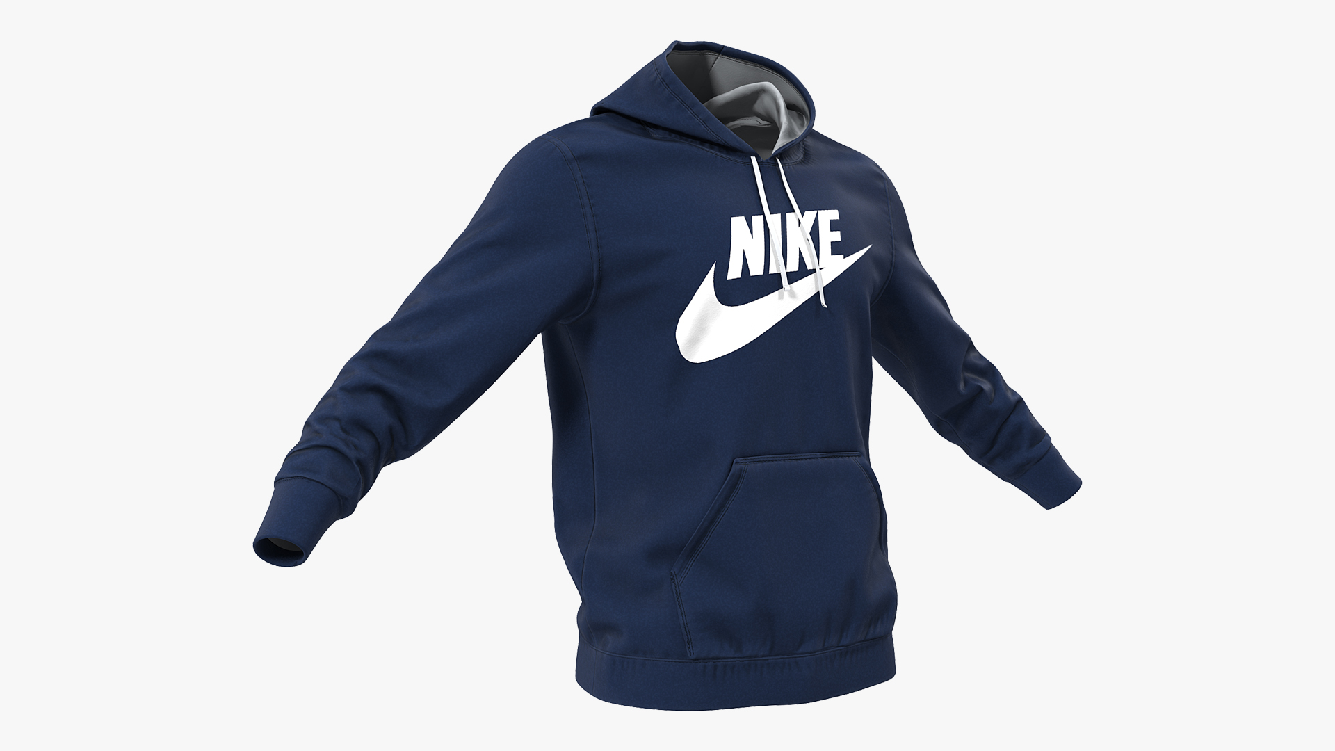 Blue Hoodie Nike Lowered Hood 3D model