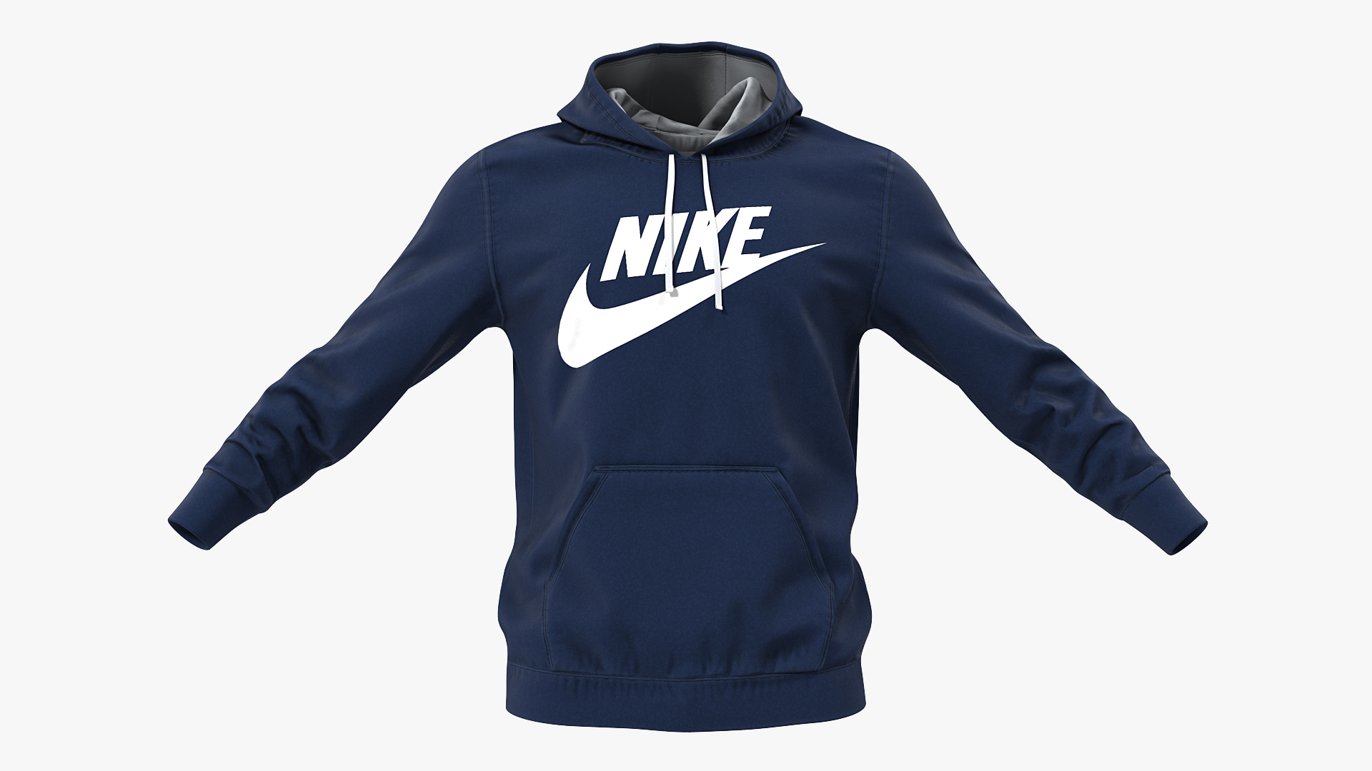 Blue Hoodie Nike Lowered Hood 3D model