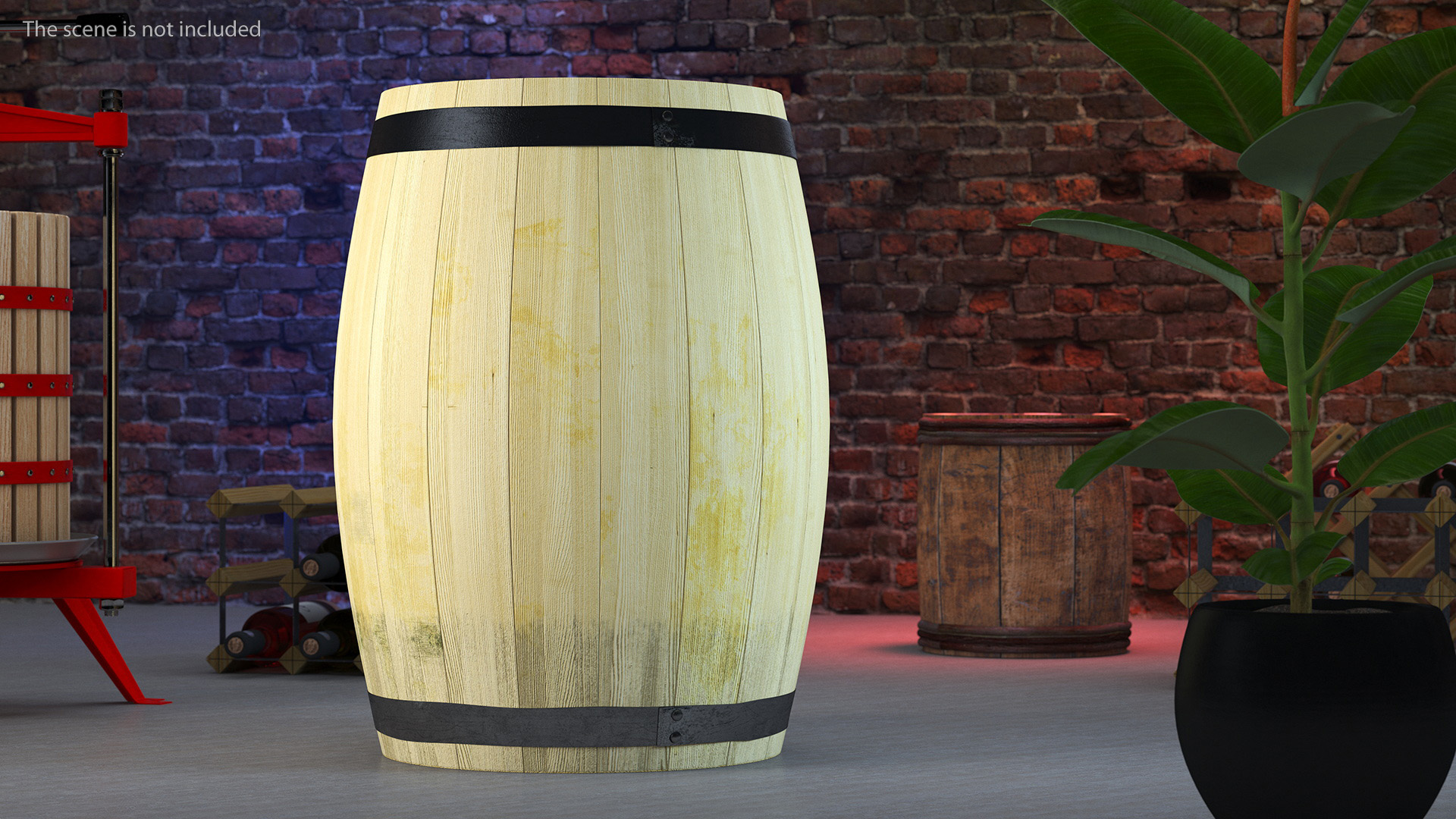 3D Wooden Barrel model