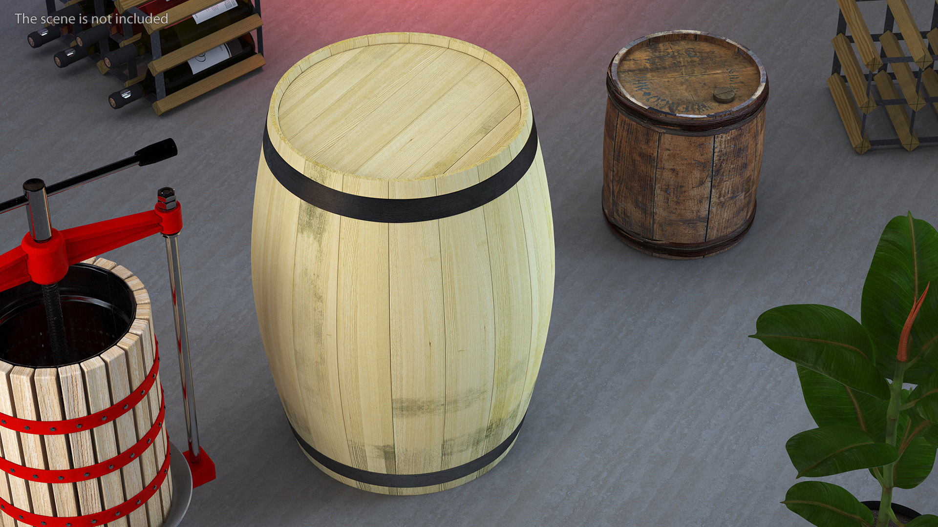 3D Wooden Barrel model