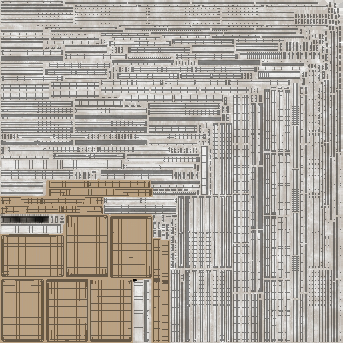 Rustic Pallet Sofa White 3D model