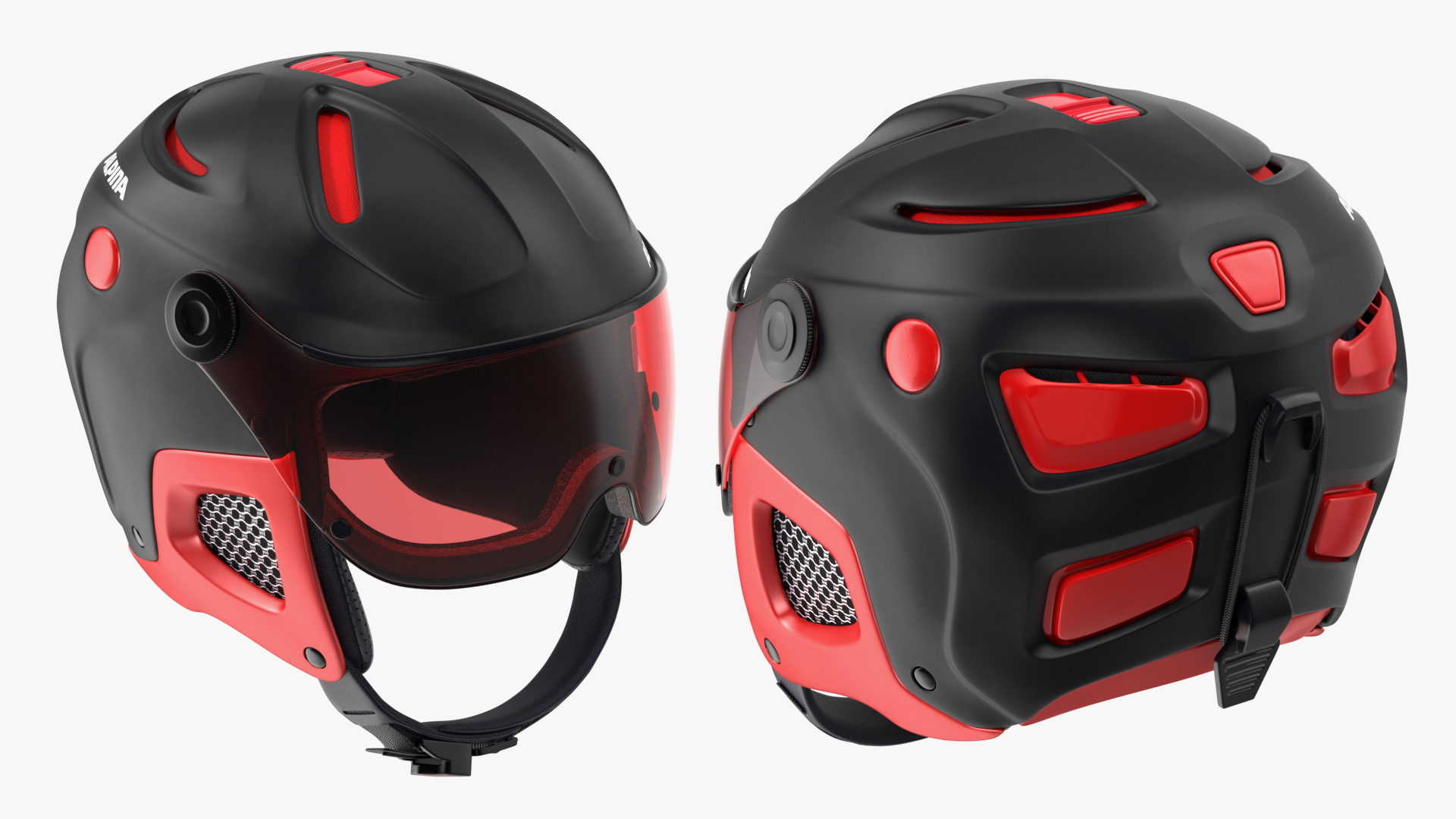 3D Ski Helmet Alpina with Visor model