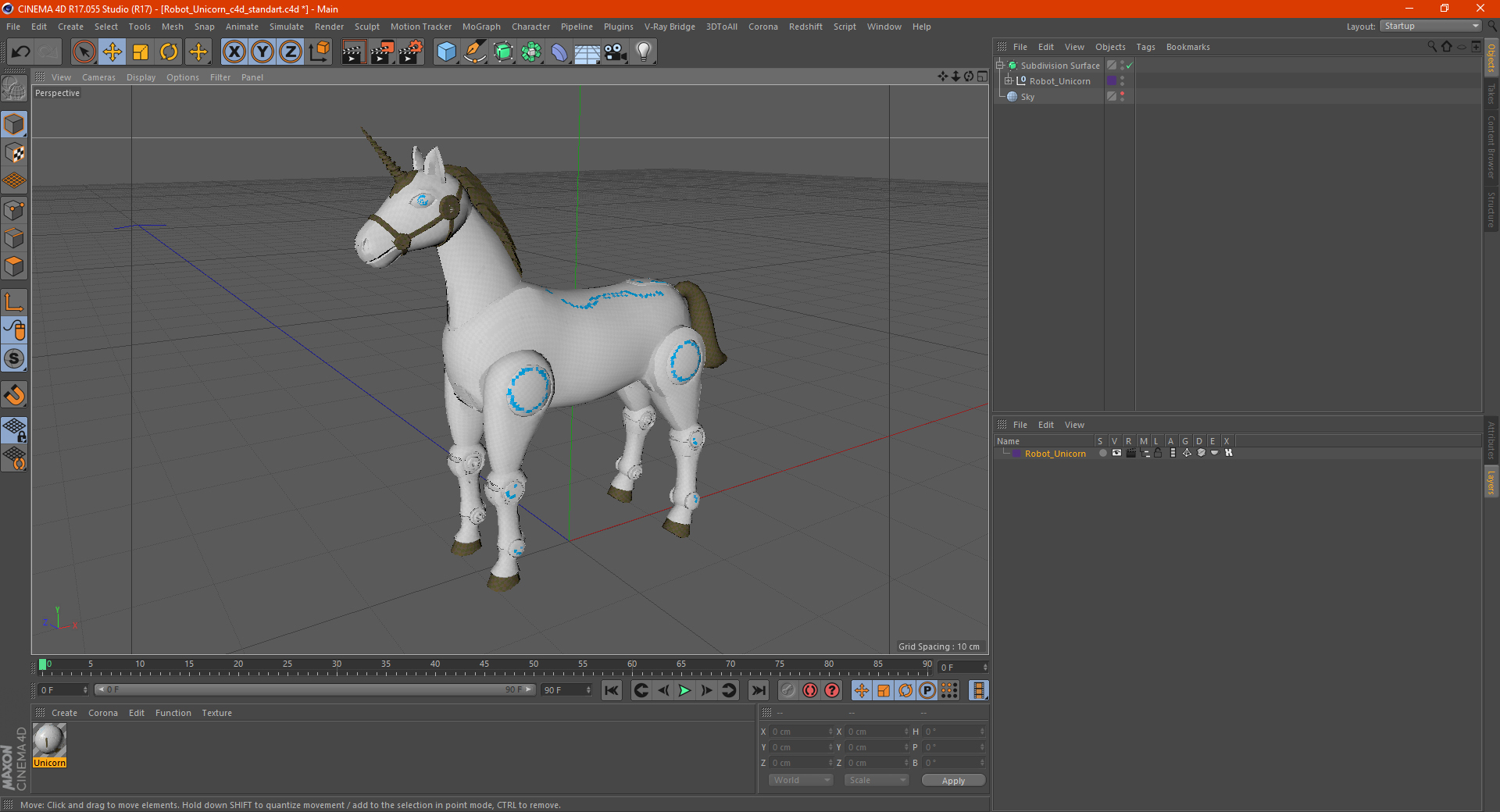 3D Robot Unicorn model