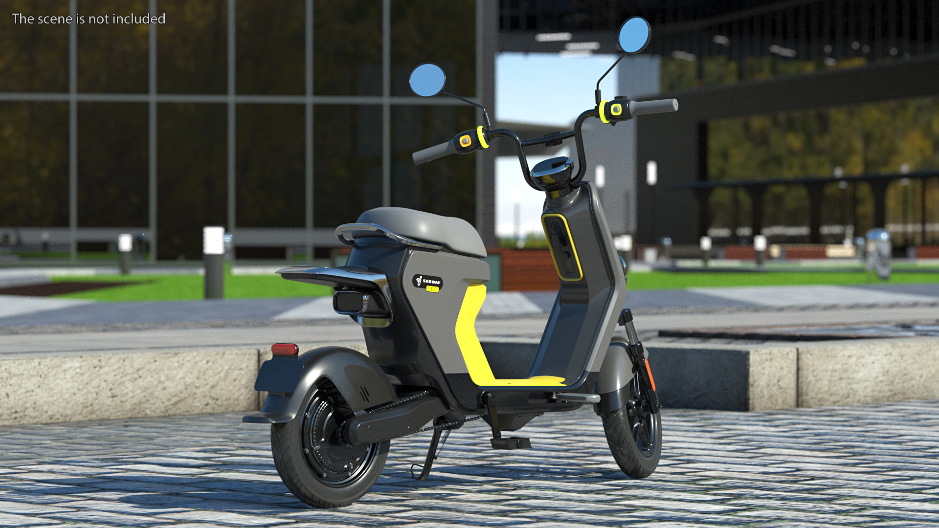 Segway eMoped C80 Grey Rigged 3D model