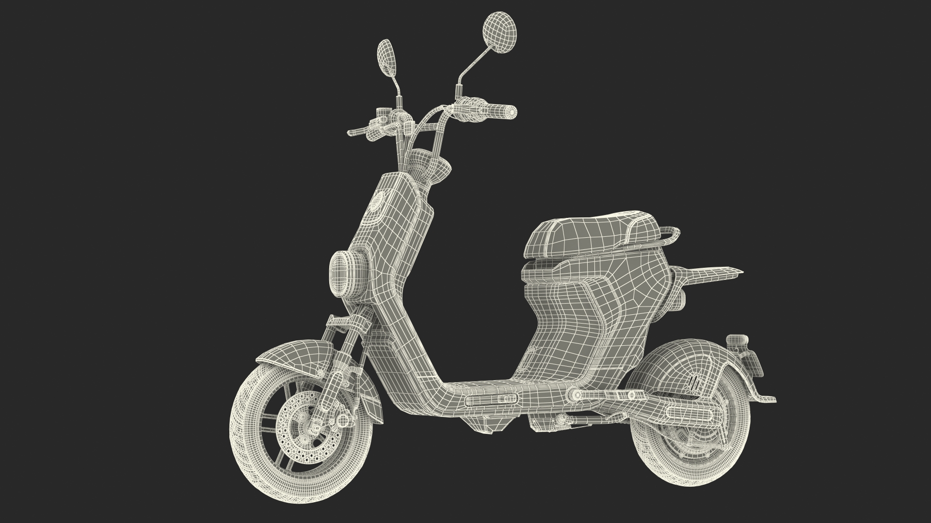 Segway eMoped C80 Grey Rigged 3D model