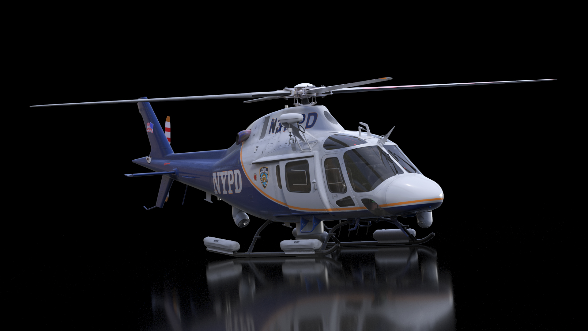 Police Helicopter AgustaWestland AW119 Koala 3D model