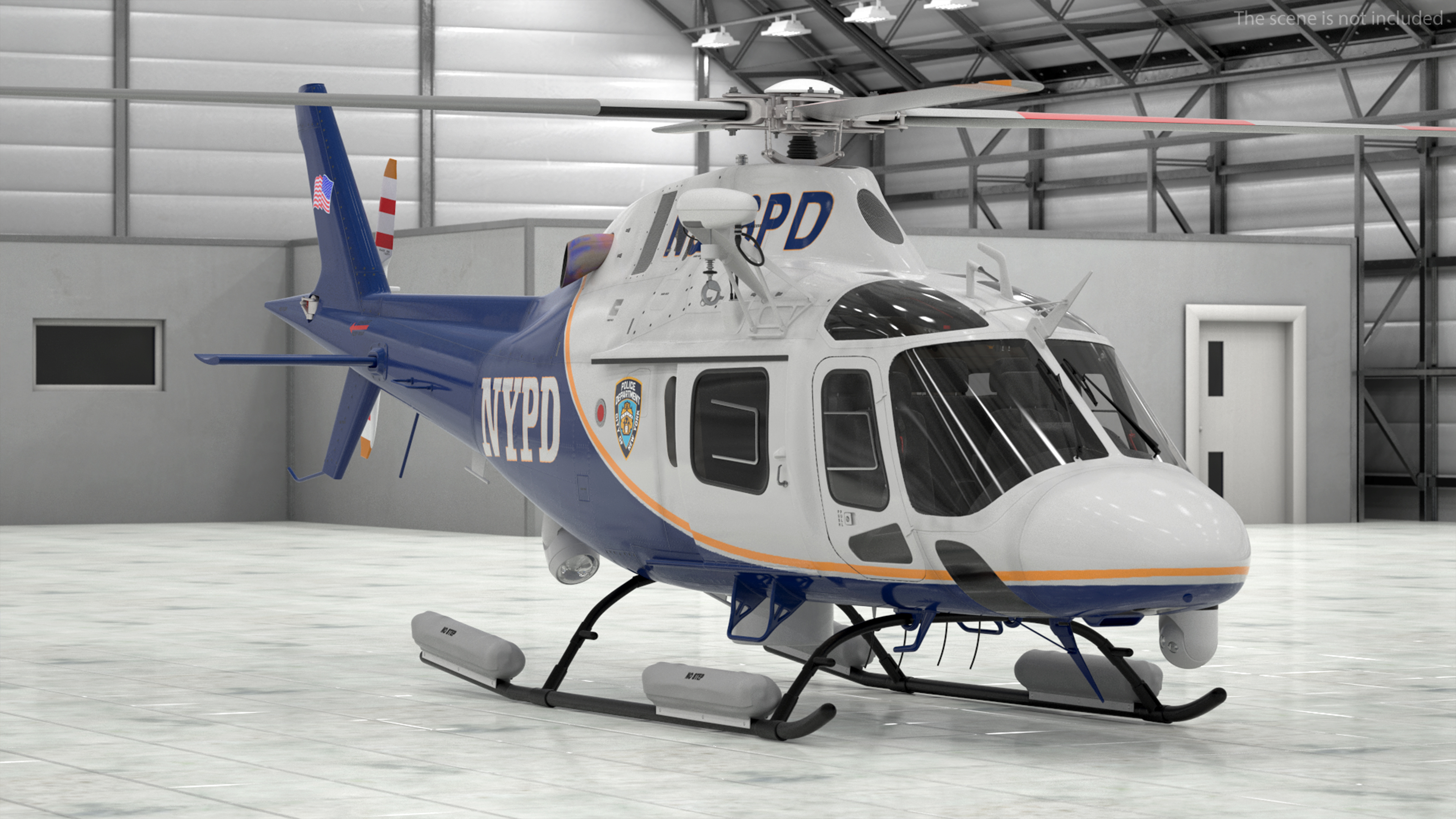 Police Helicopter AgustaWestland AW119 Koala 3D model