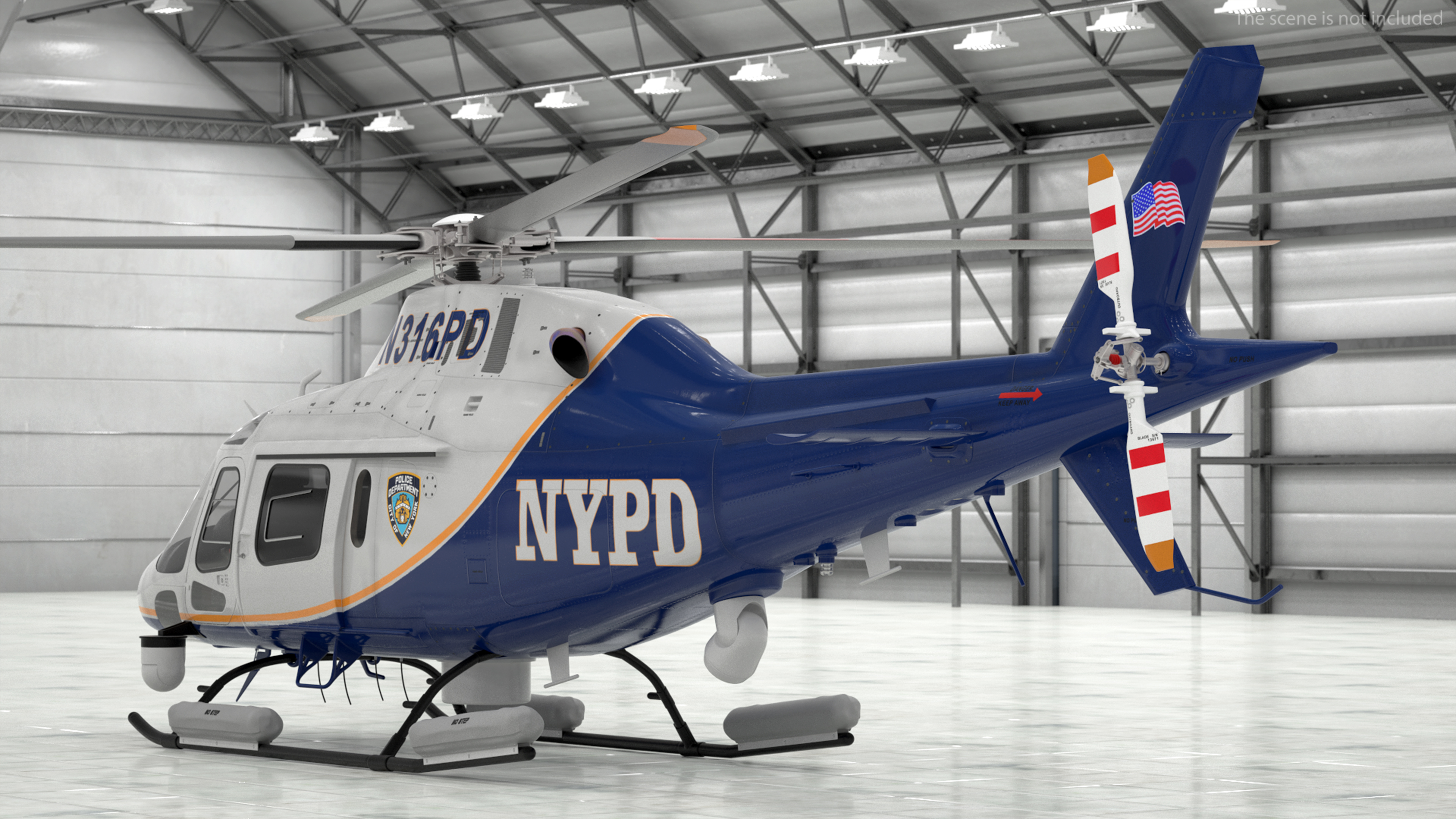 Police Helicopter AgustaWestland AW119 Koala 3D model