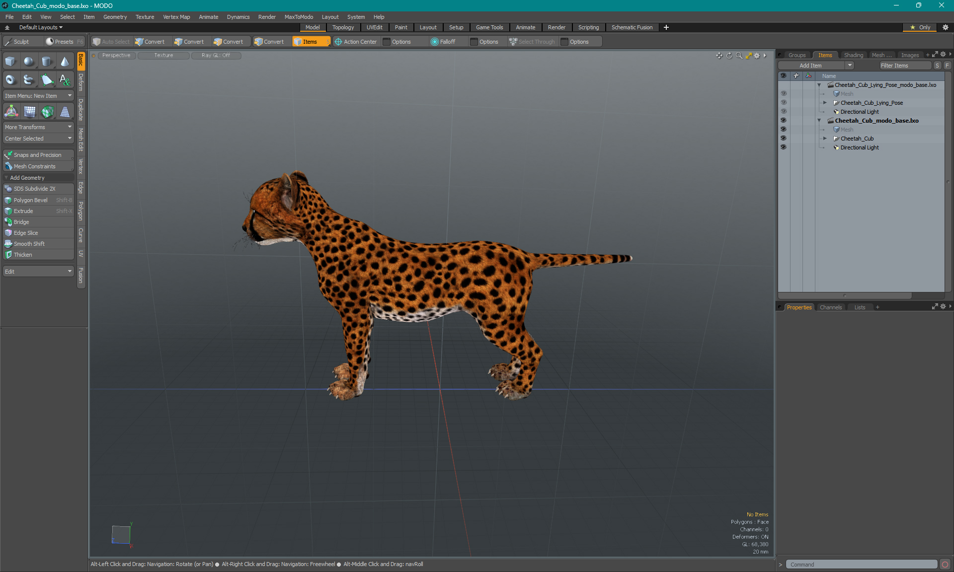 3D Cheetah Cub