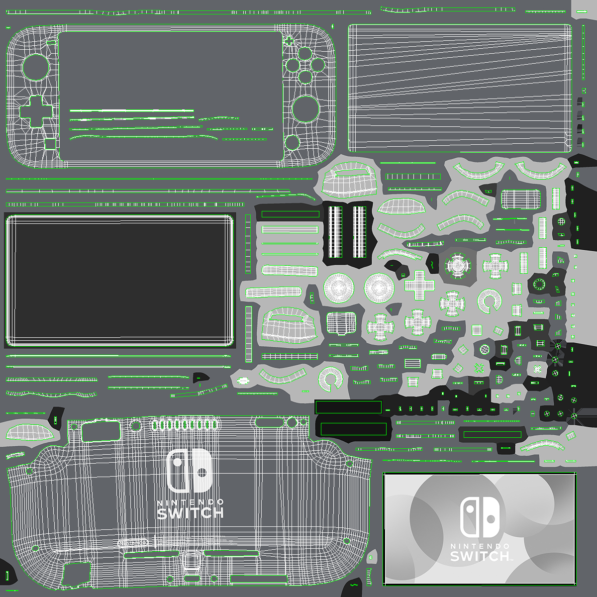 3D model Nintendo Switch Lite Gray