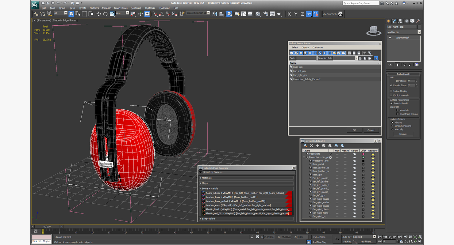 3D model Protective Safety Earmuff