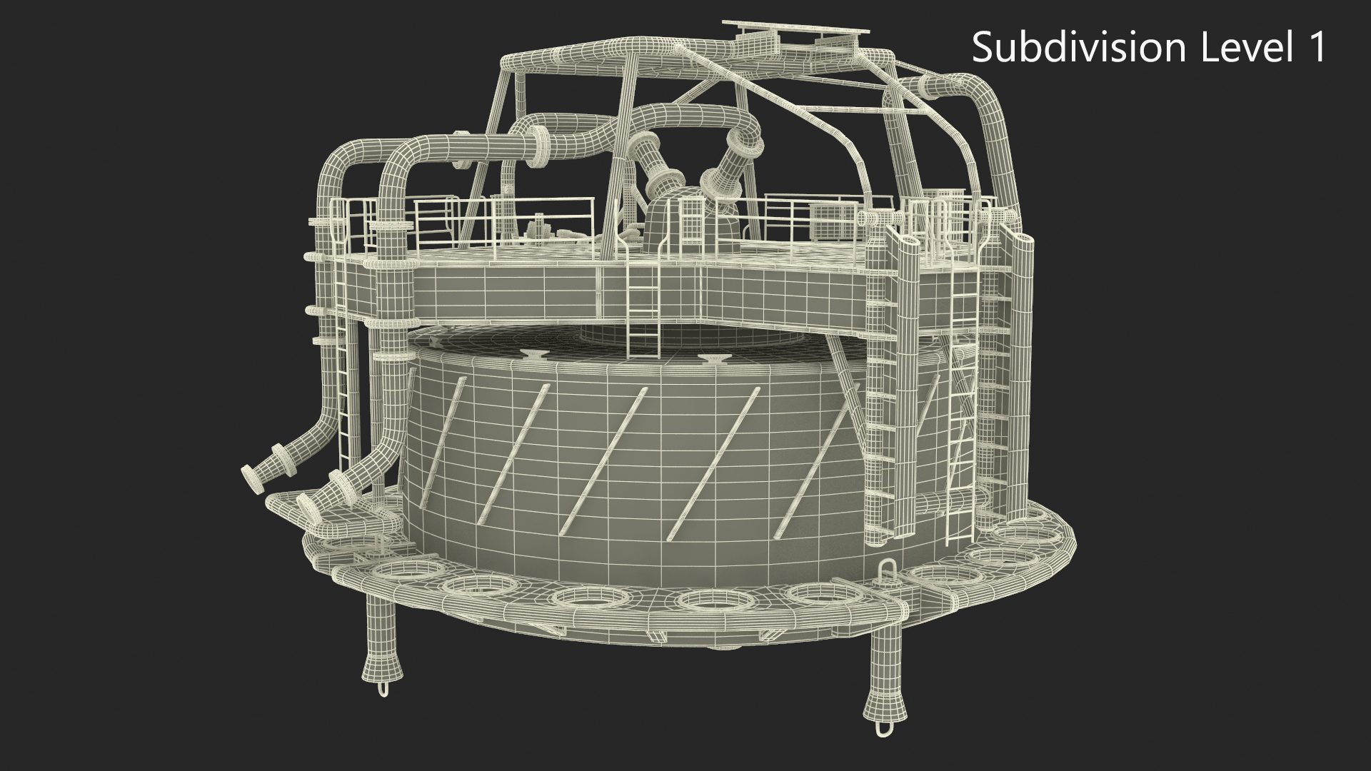 3D model Marine Steel Mooring Buoy