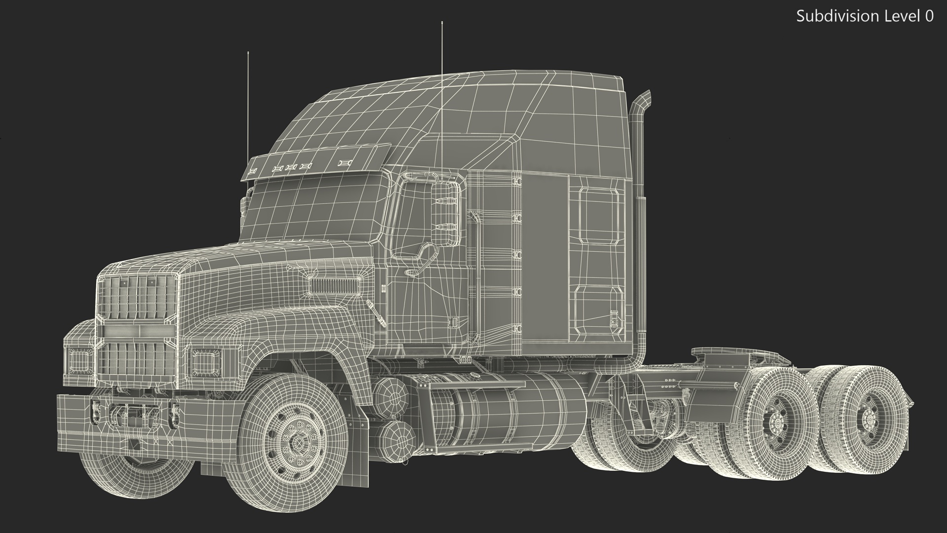 3D model 2025 Semi Truck Blue