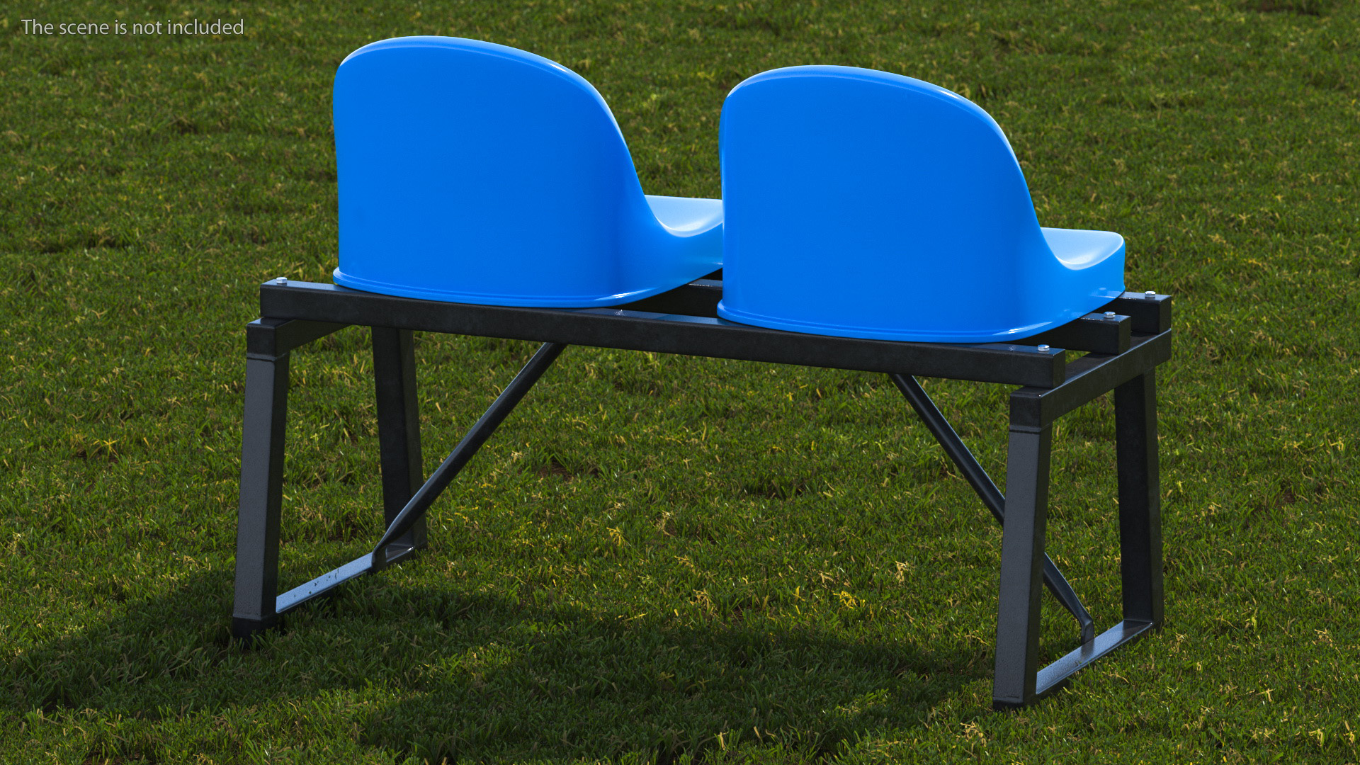 3D Soccer Bench with Plastic Seats