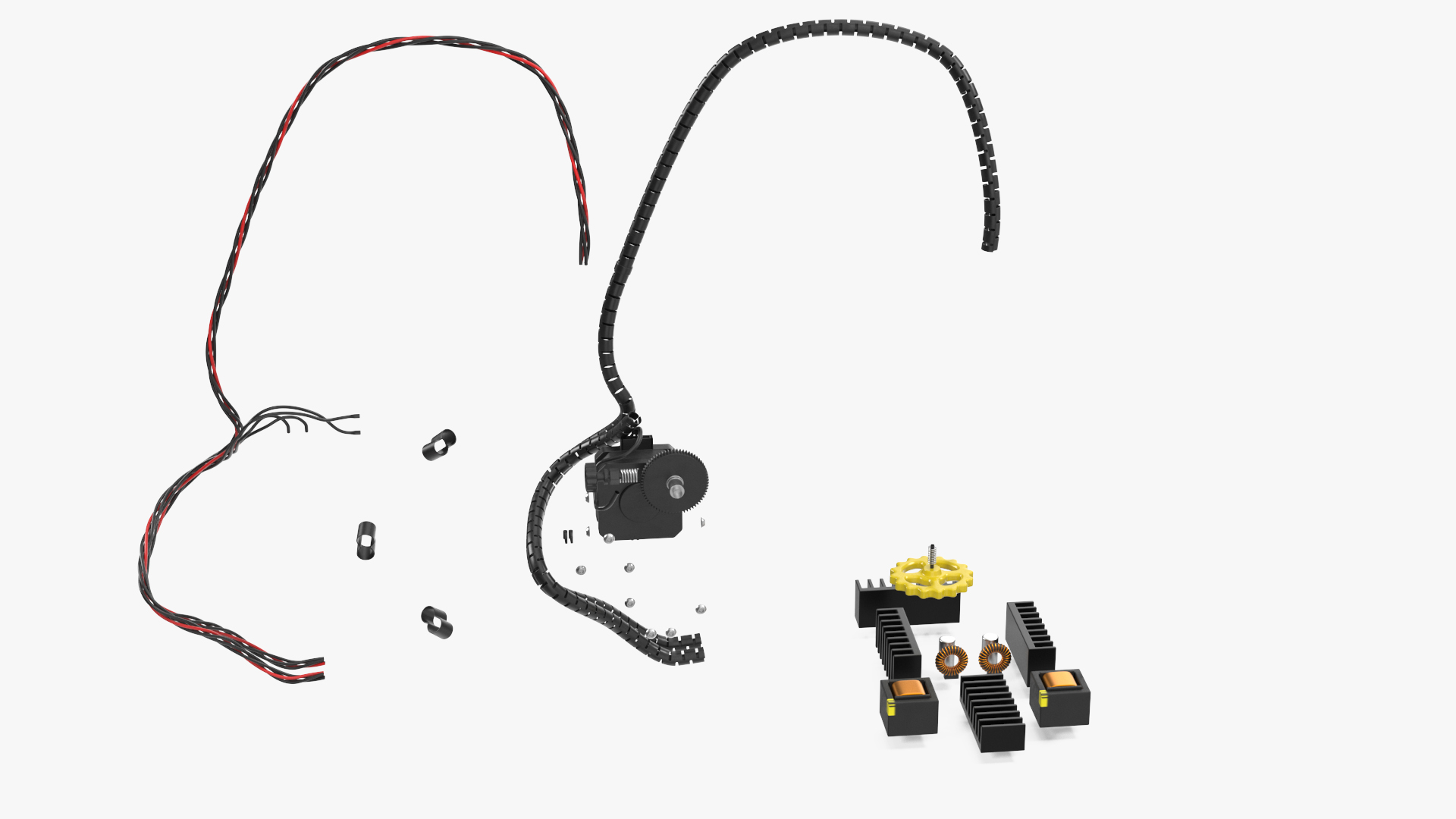 3D Mini 3D Printer with PSU Rigged