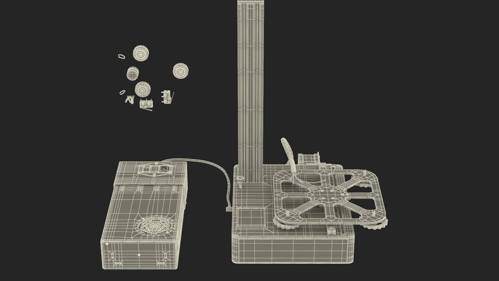 3D Mini 3D Printer with PSU Rigged