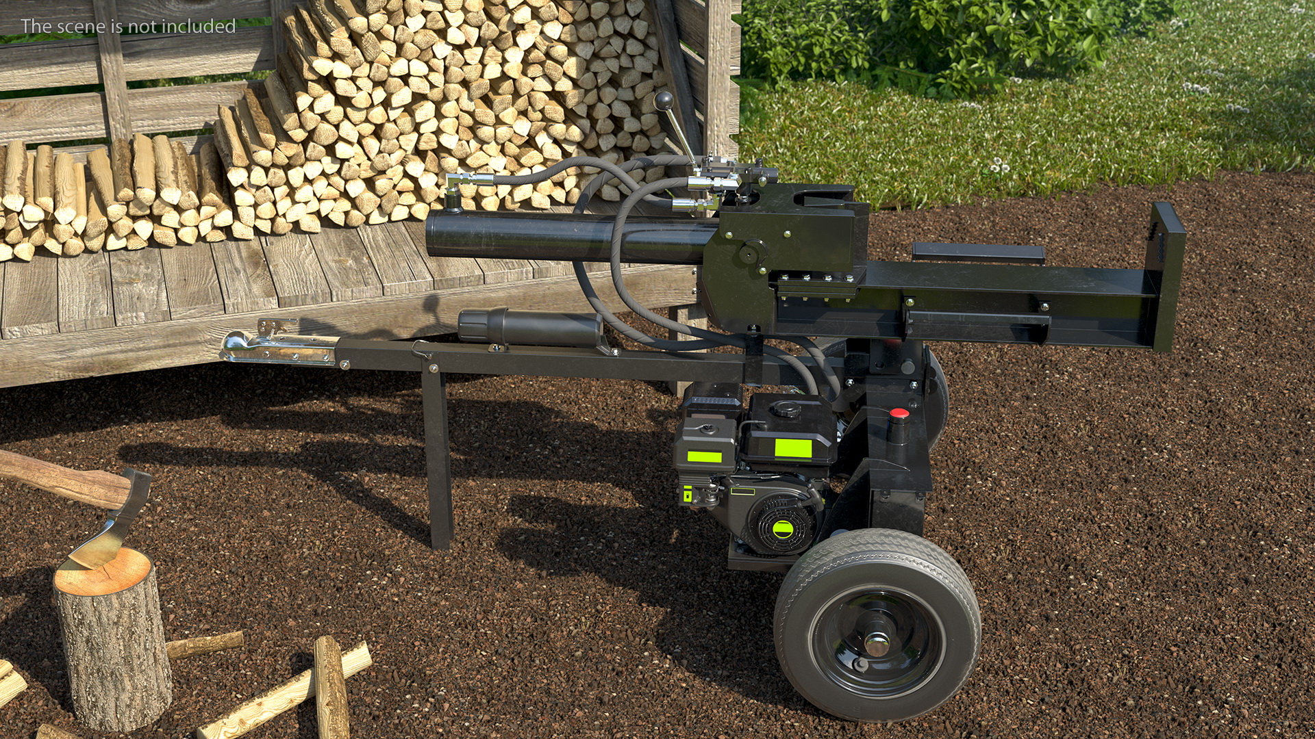 3D Hydraulic Lumberjack Log Splitter model