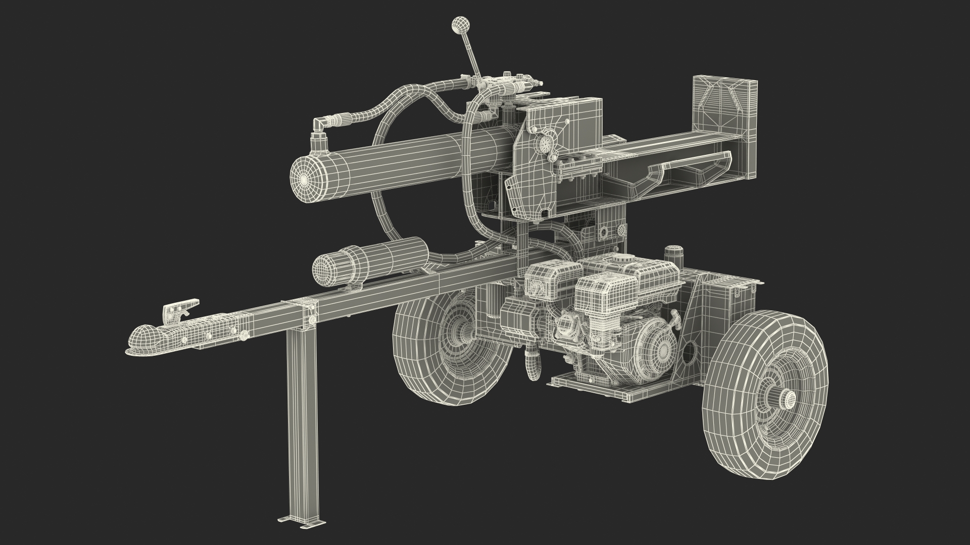 3D Hydraulic Lumberjack Log Splitter model